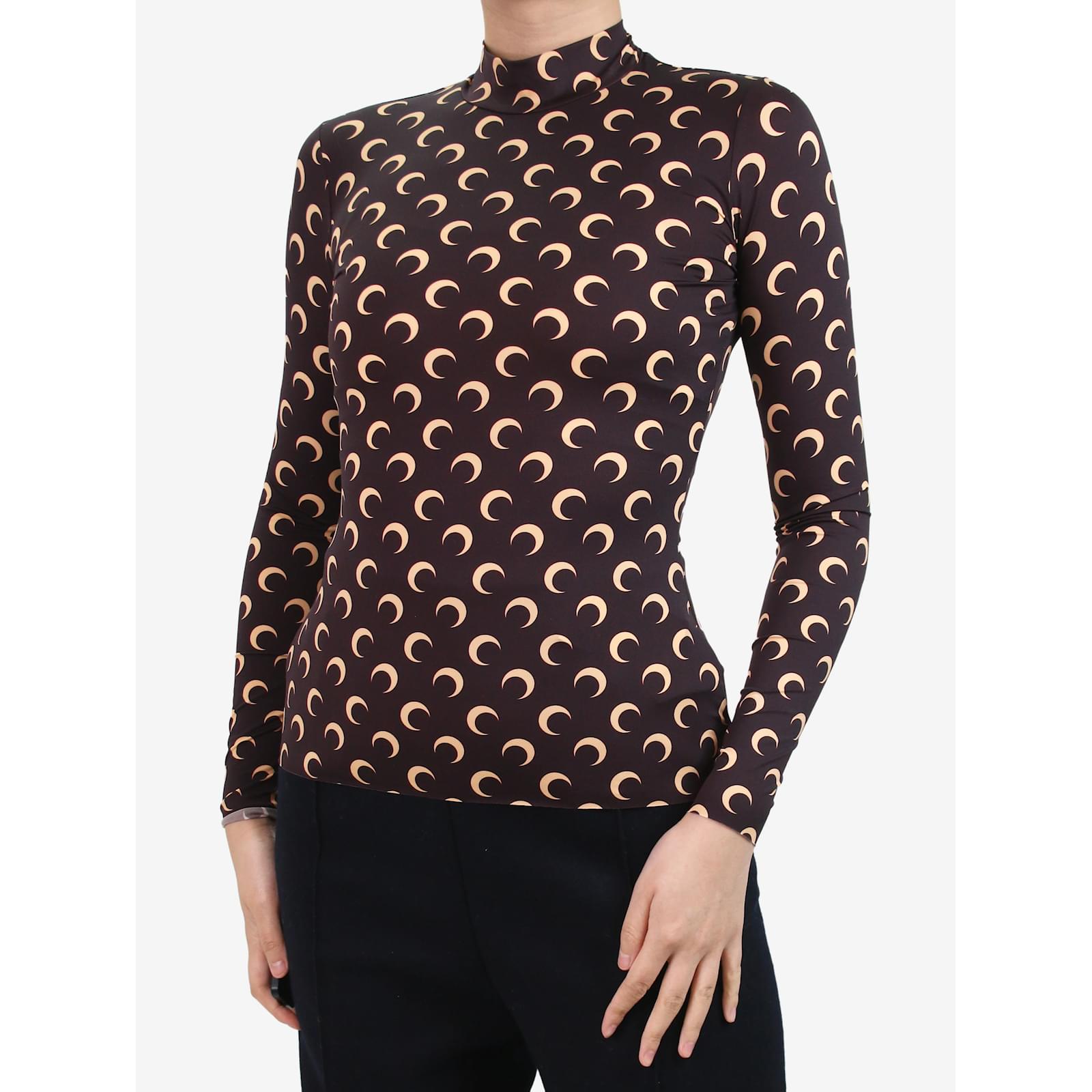 Marine Serre マリーンセル ムーン トップス コーヒー M 【公式通販】