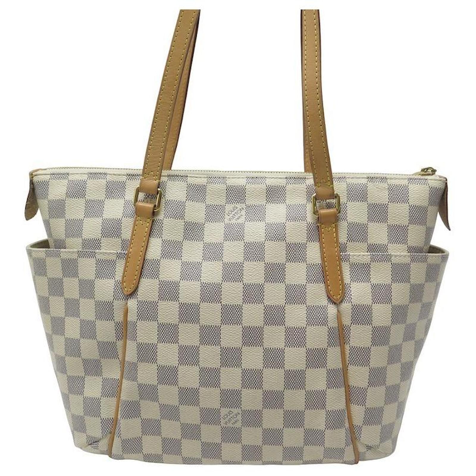 SAC A MAIN LOUIS VUITTON NOE GM DAMIER AZUR TOILE BLANC HAND BAG