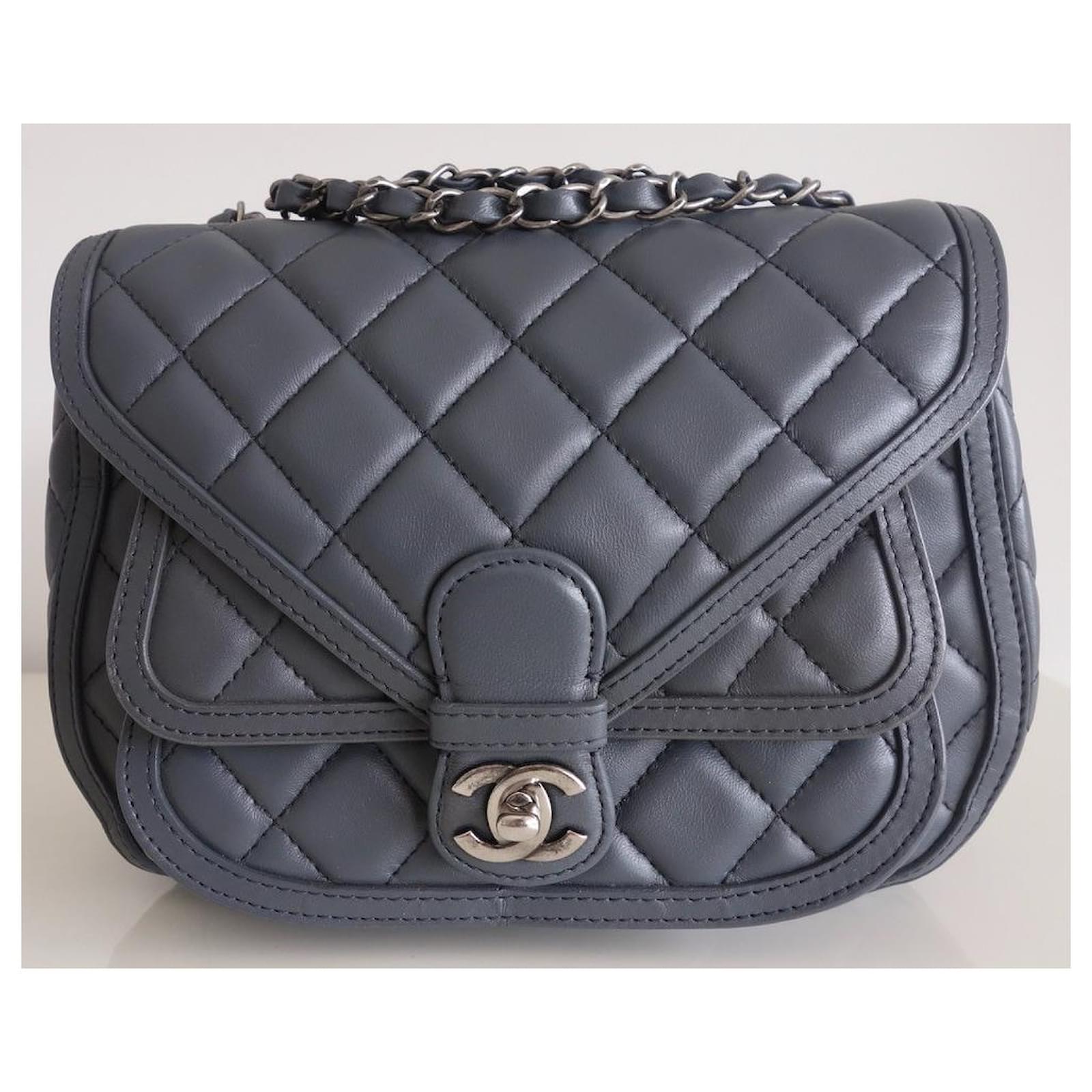 Handbags Chanel Chanel Classic Gray Leather Bag