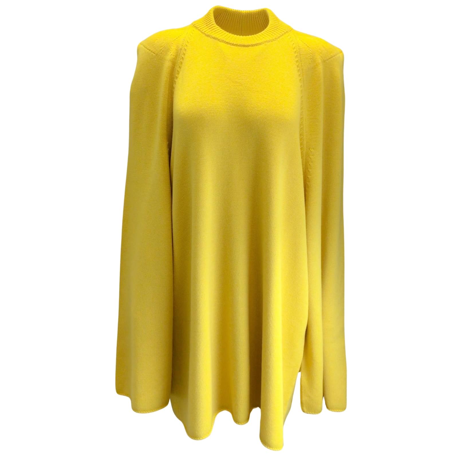 Rick Owens Yellow 2022 Tec Exaggerated Shoulder Oversized Wool