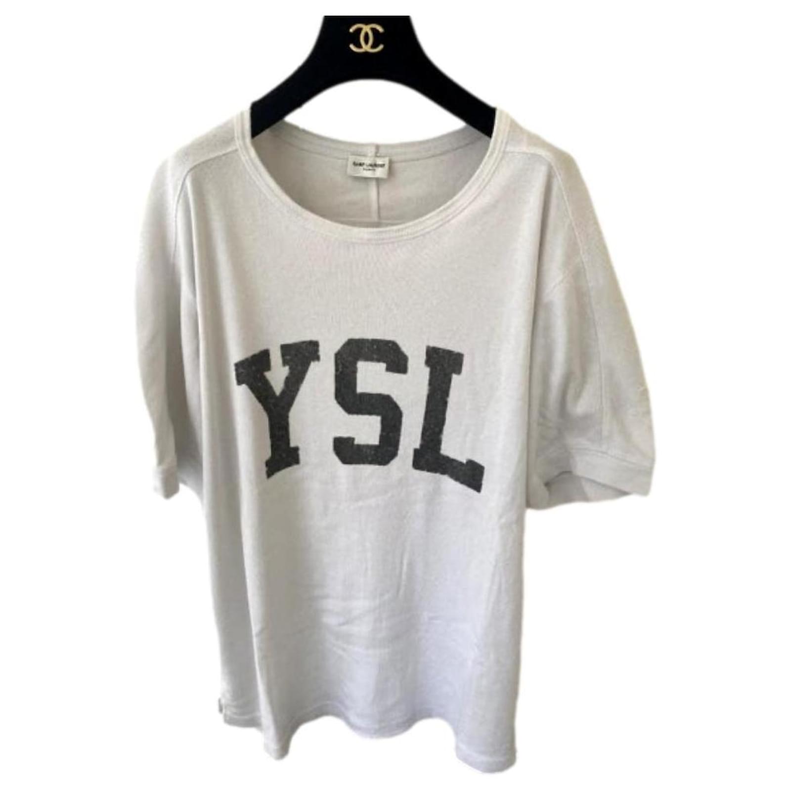 YSL SAINT LAURENT Logo Vintage T-shirt Unisex Size M **LIKE NEW***