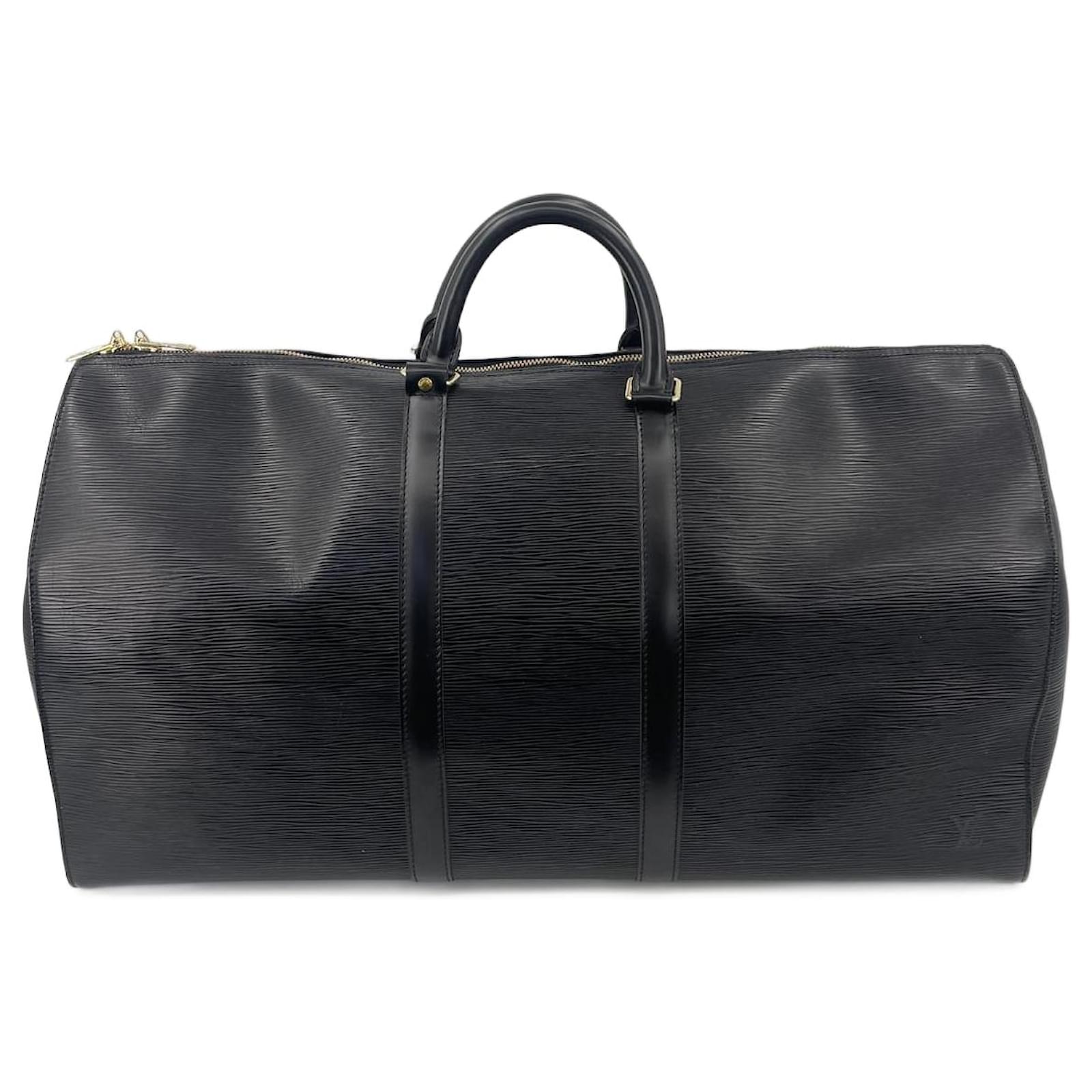 Louis Vuitton Black Epi Leather Keepall 50 Bag Louis Vuitton