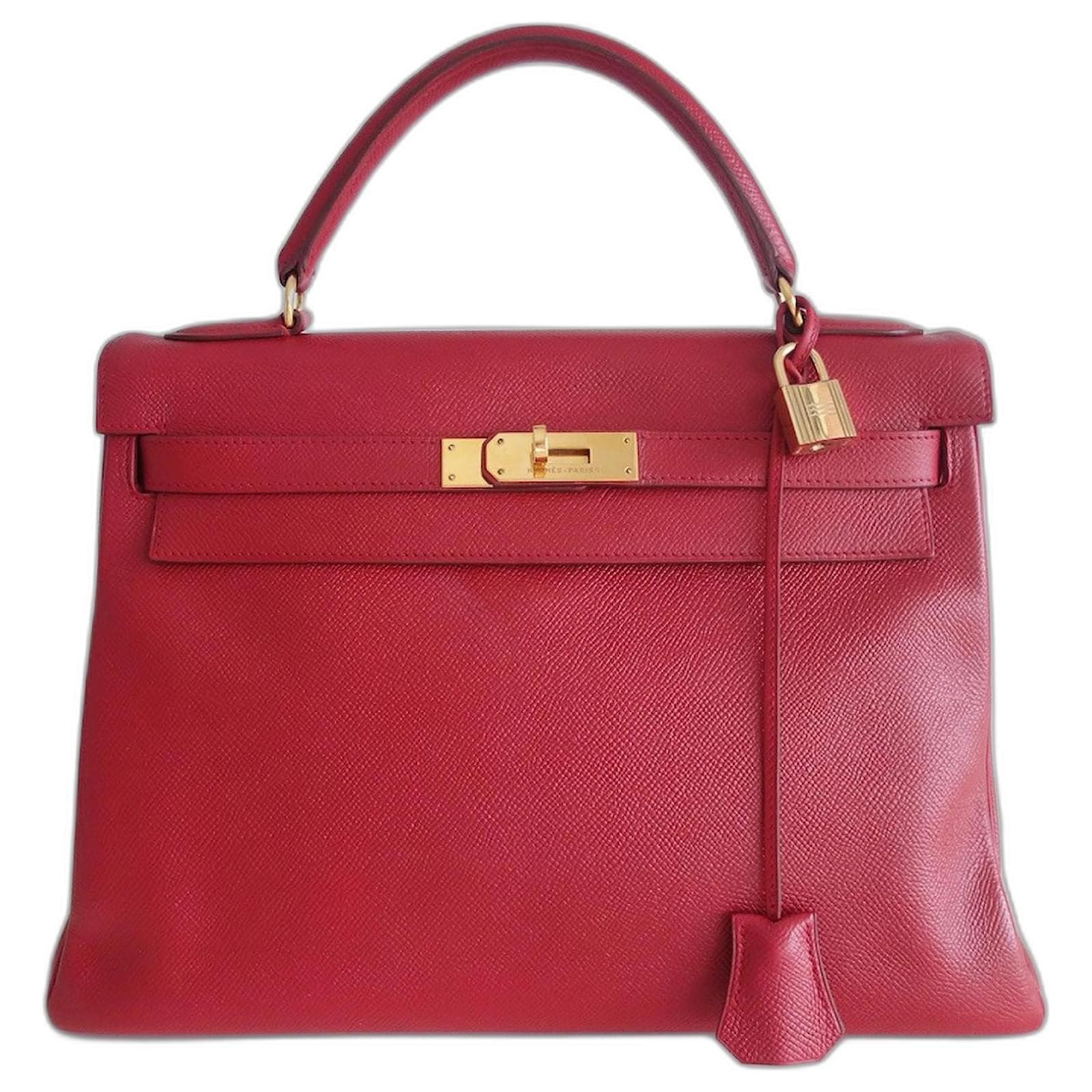 Hermès Hermes Kelly Bag 32 Red Leather Ref 1028743 Joli Closet