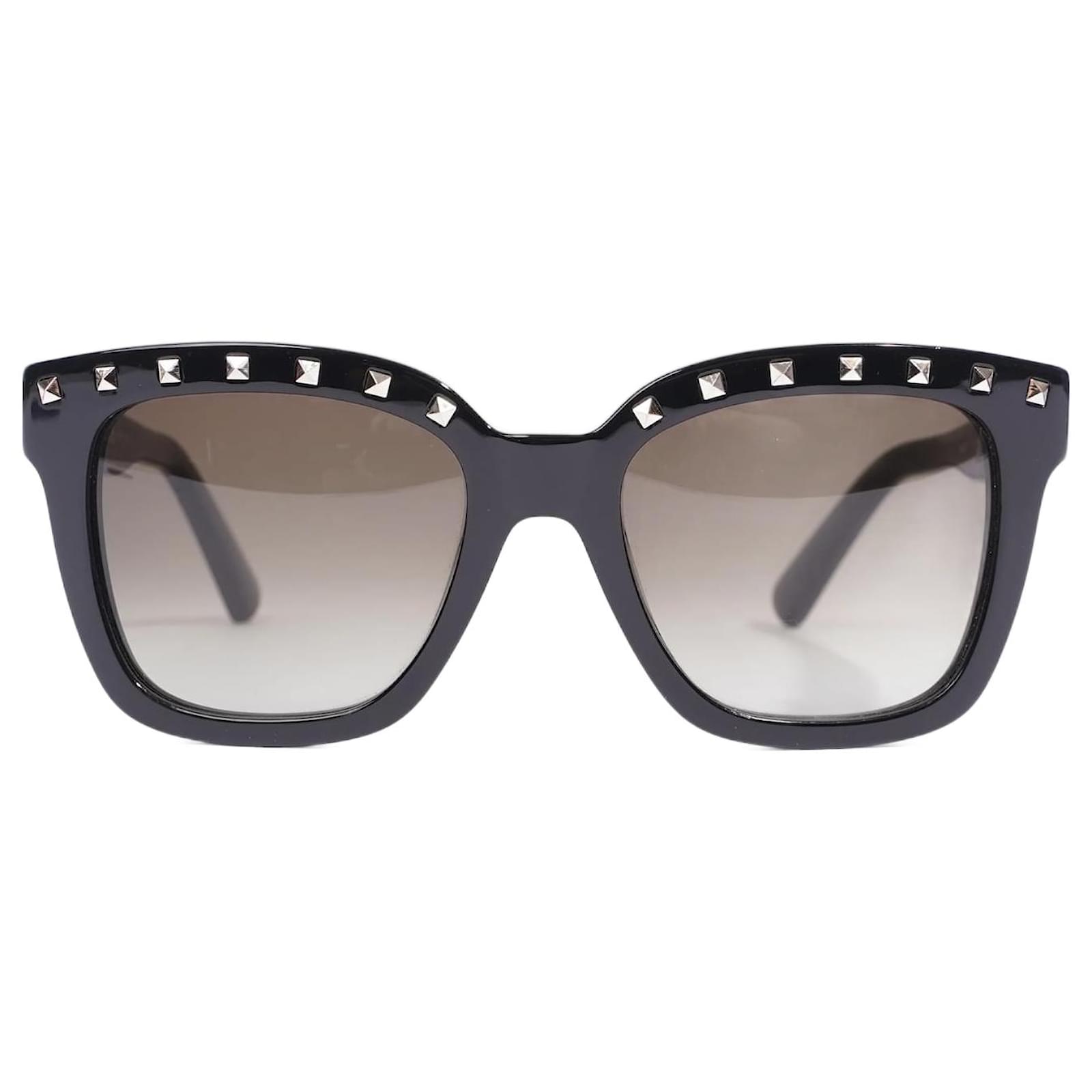 VALENTINO V6600S Sunglasses Black Acetate 130 Plastic ref.1028867 ...