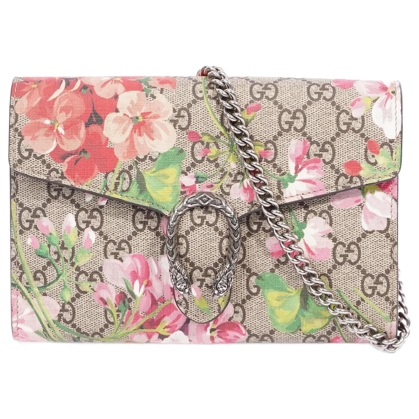 Gucci Dionysus Chain Wallet Supreme Floral Canvas One Size Cloth