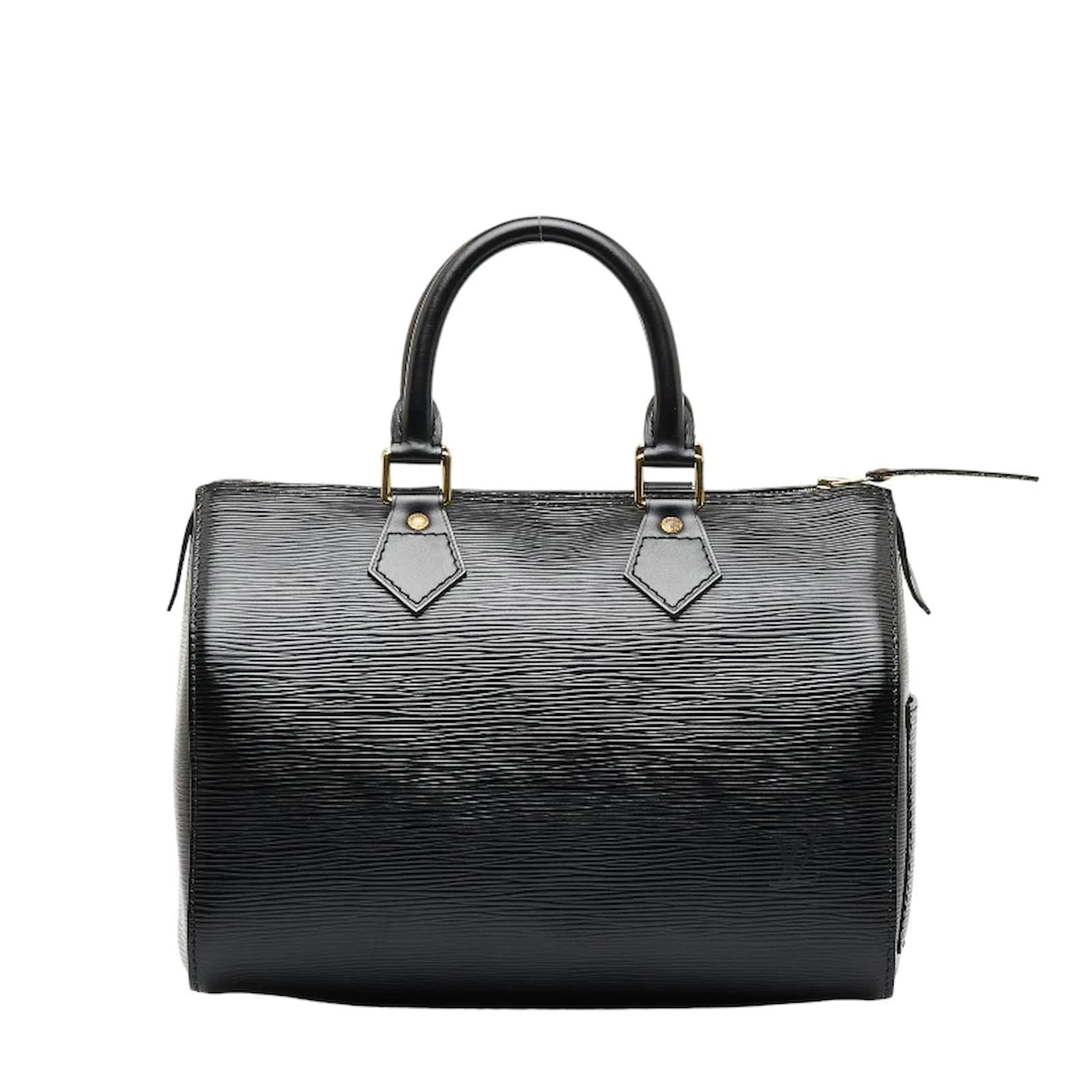 Louis Vuitton Epi Speedy 25 M43012 Black Leather Pony-style