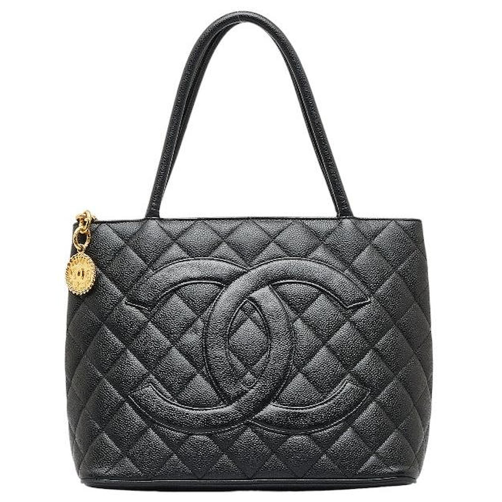 Chanel CC Patent Leather Medallion Tote