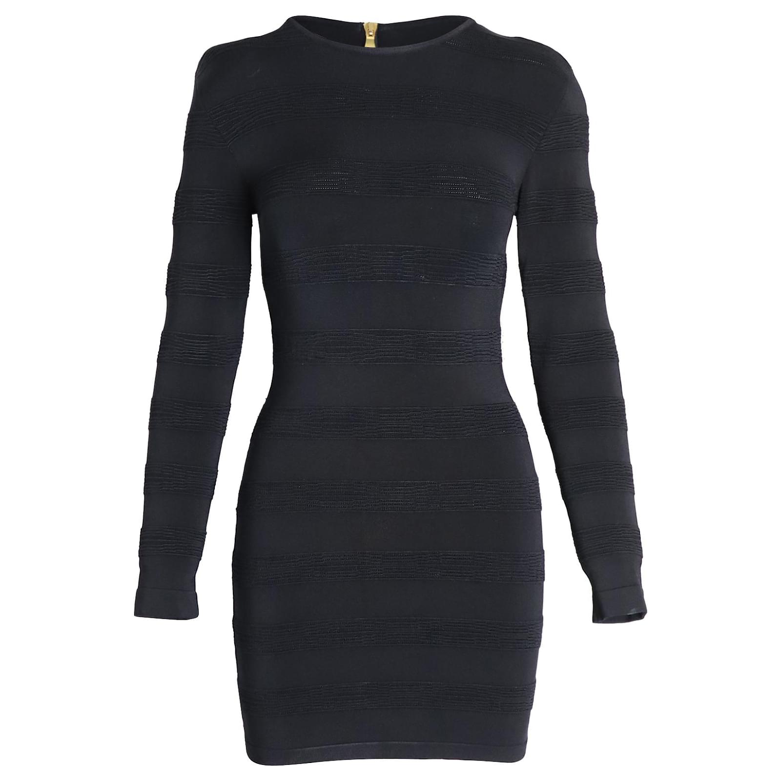 Balmain black discount bodycon