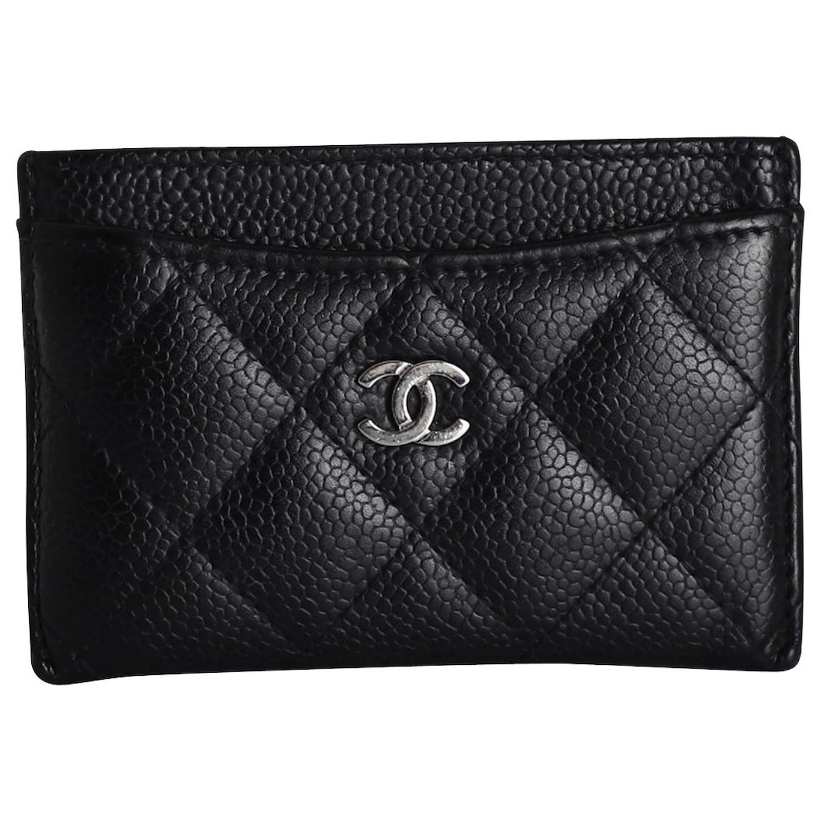 Chanel Quilted Caviar Classic Card Holder in Black Leather ref.1029286 -  Joli Closet