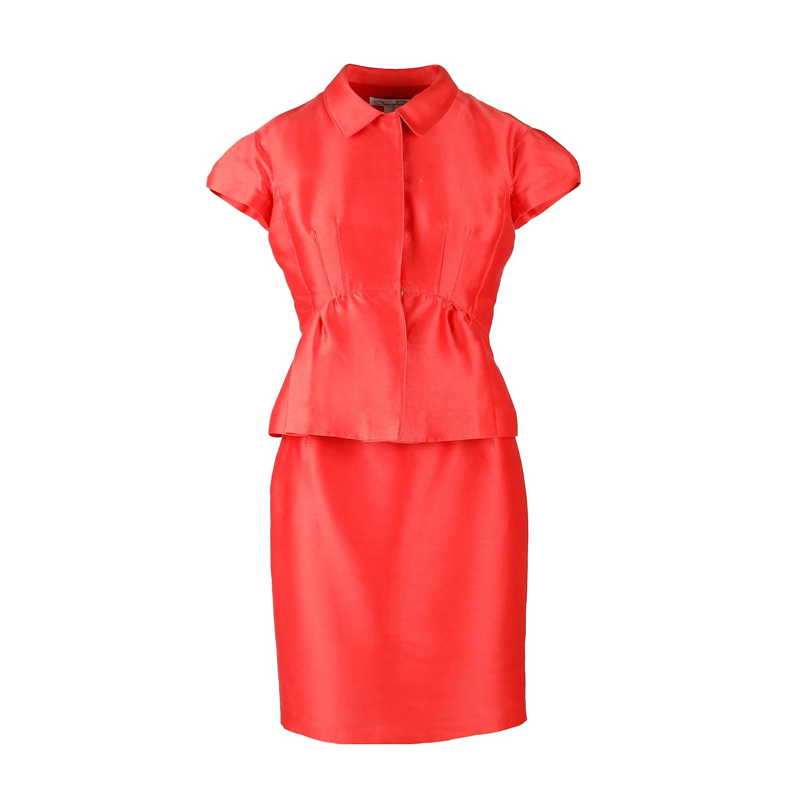 open lace back dress Oscar de la Renta Tangerine Dress Ensemble
