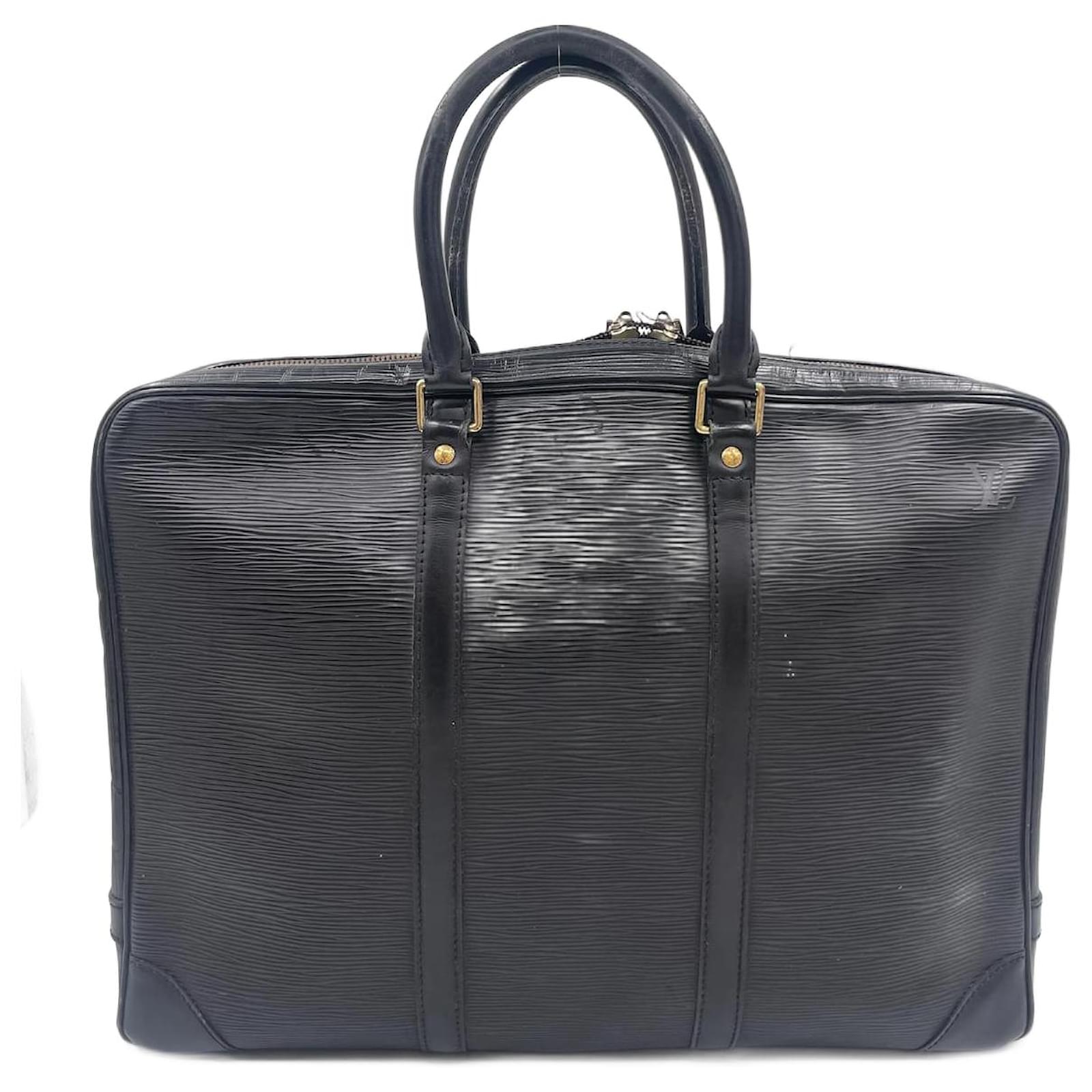 Louis Vuitton Black Epi Leather Porte-Documents Voyage Bag