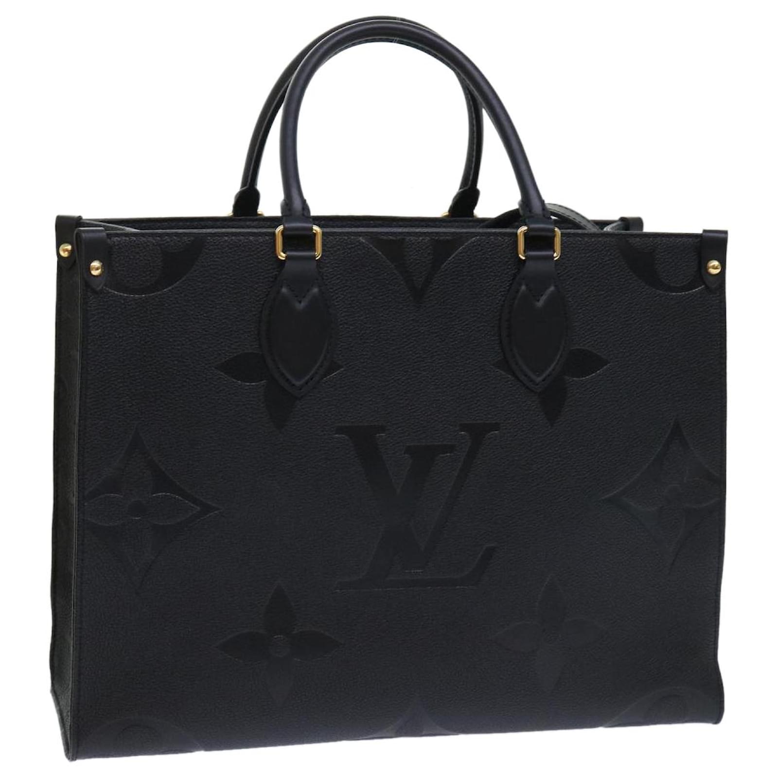 Louis Vuitton OnTheGo mm Giant Monogram Empreinte Leather Tote Shoulder Bag Rose Trianon