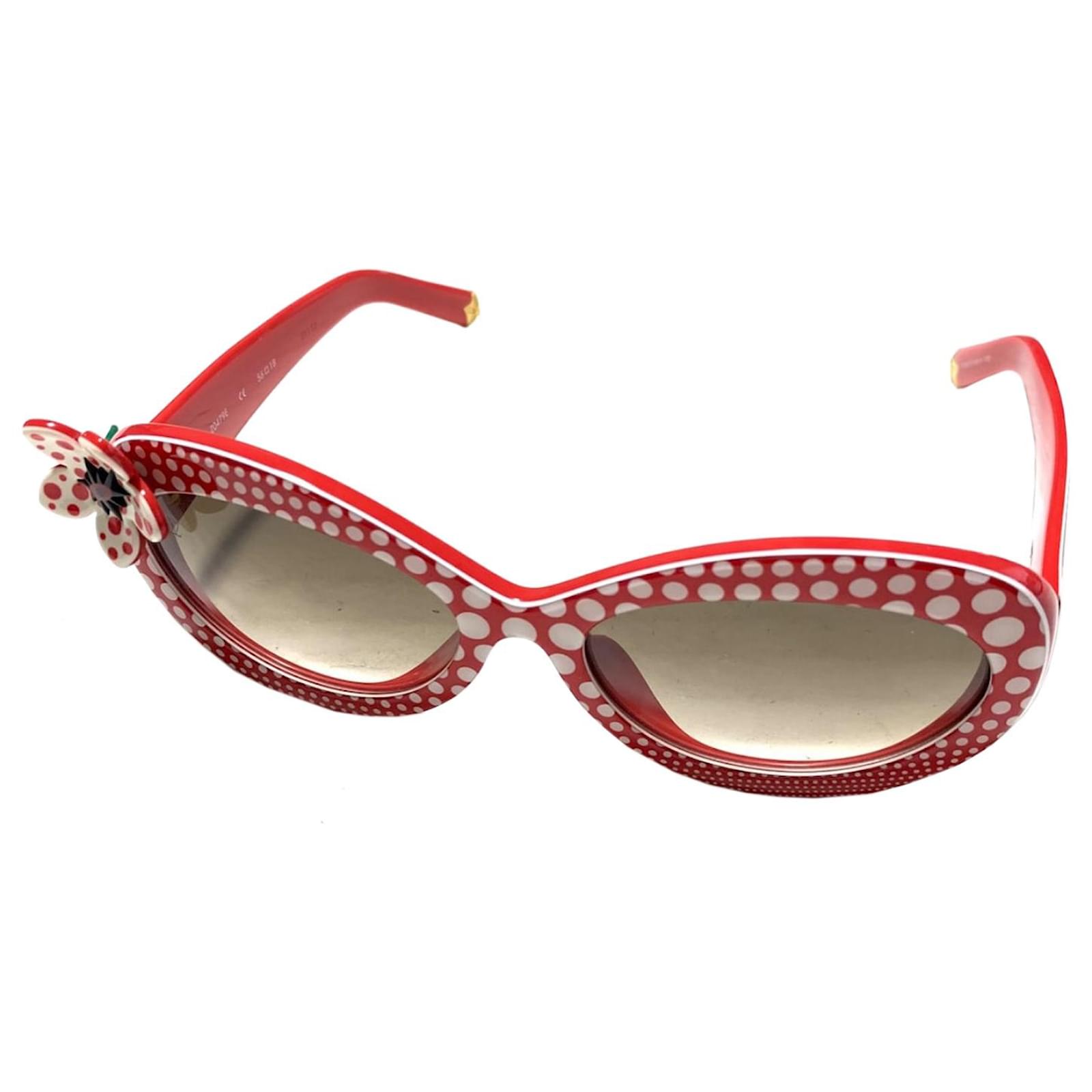 Louis Vuitton Red x Yayoi Kusama Floral Polka Dots Sunglasses Plastic  ref.1031024 - Joli Closet