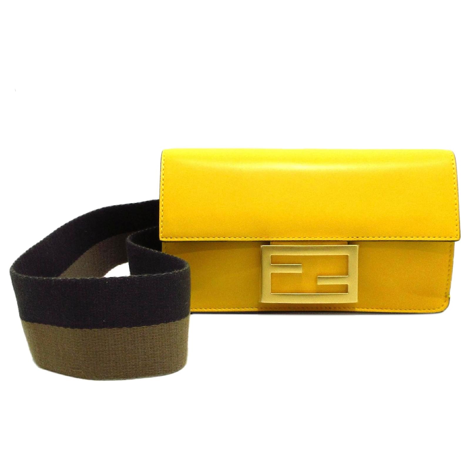 Fendi yellow clearance belt