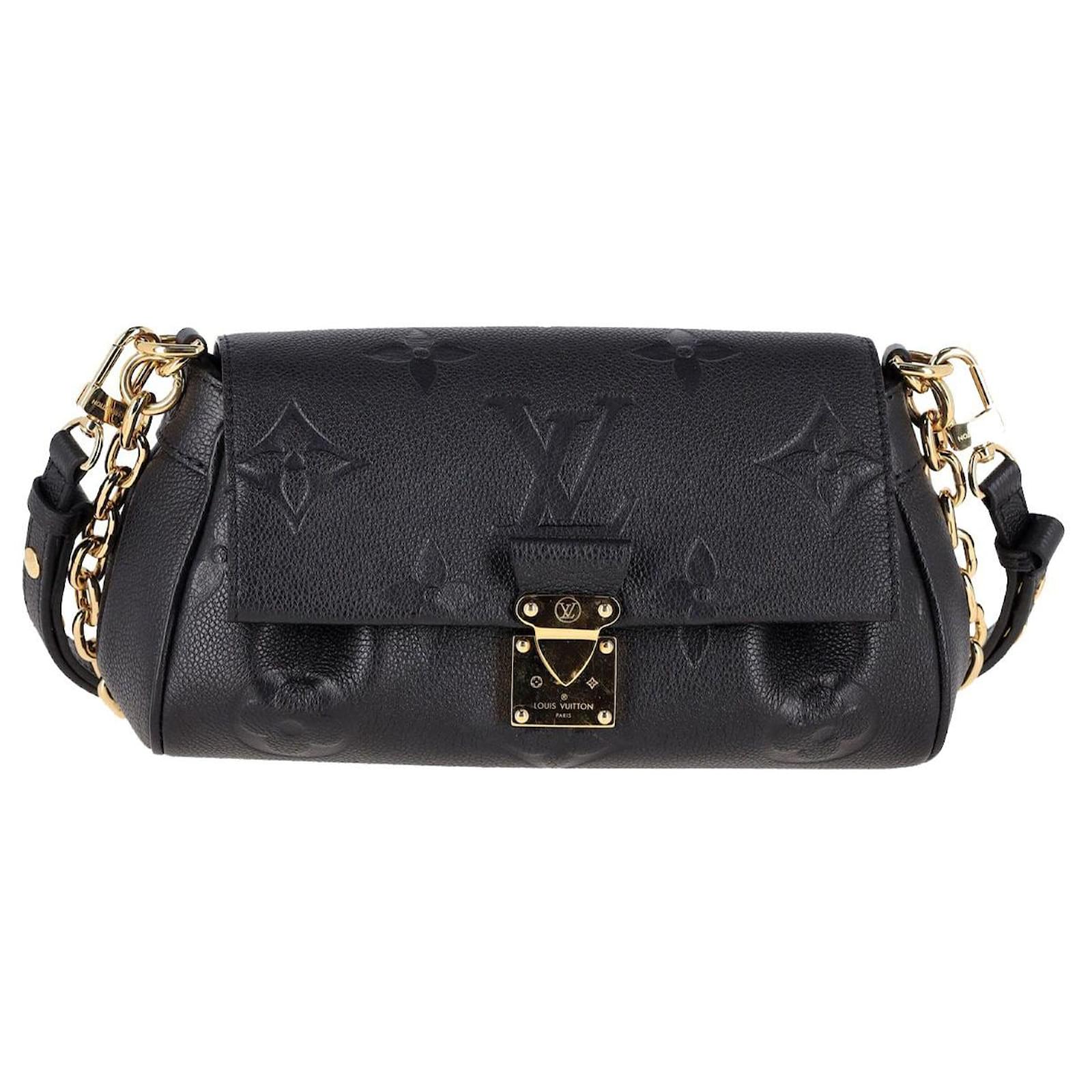 Louis Vuitton Favourite Shoulder Bag in Black Monogram Empreinte 'Noir'  Black Leather ref.1031245 - Joli Closet