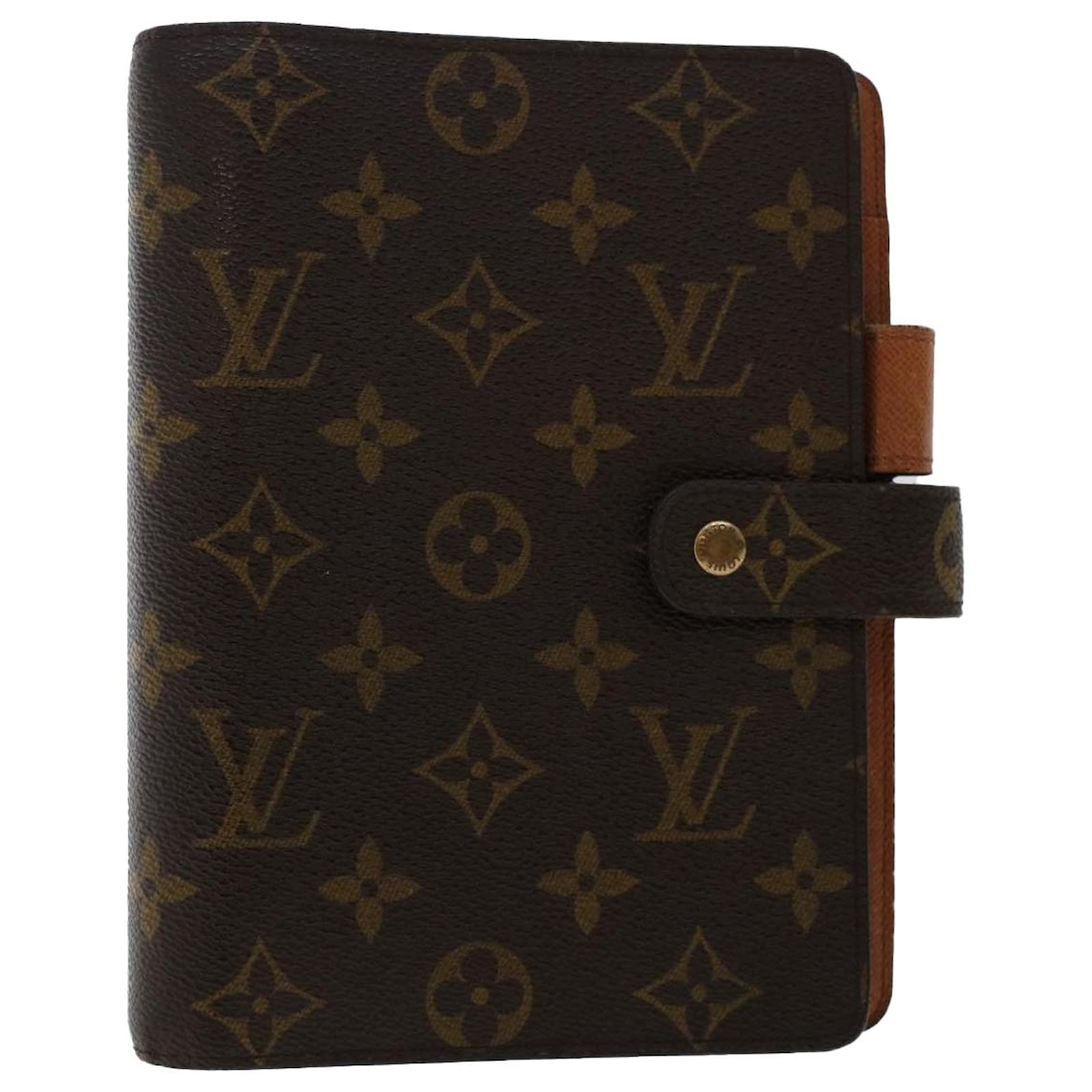 LOUIS VUITTON Agenda MM Damier Ebene Planner Cover Brown