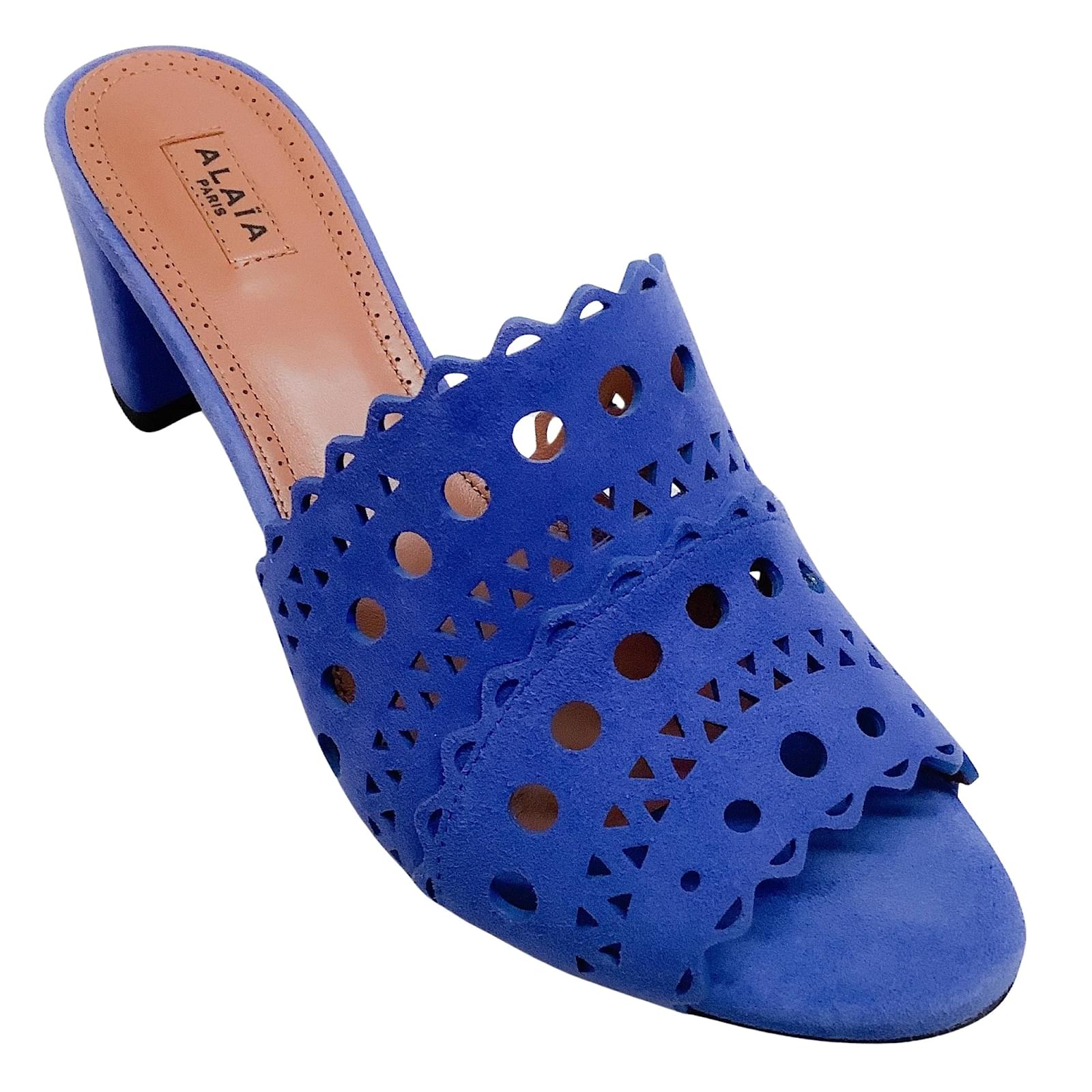 alaia sandal mule flower red suede main image 0
