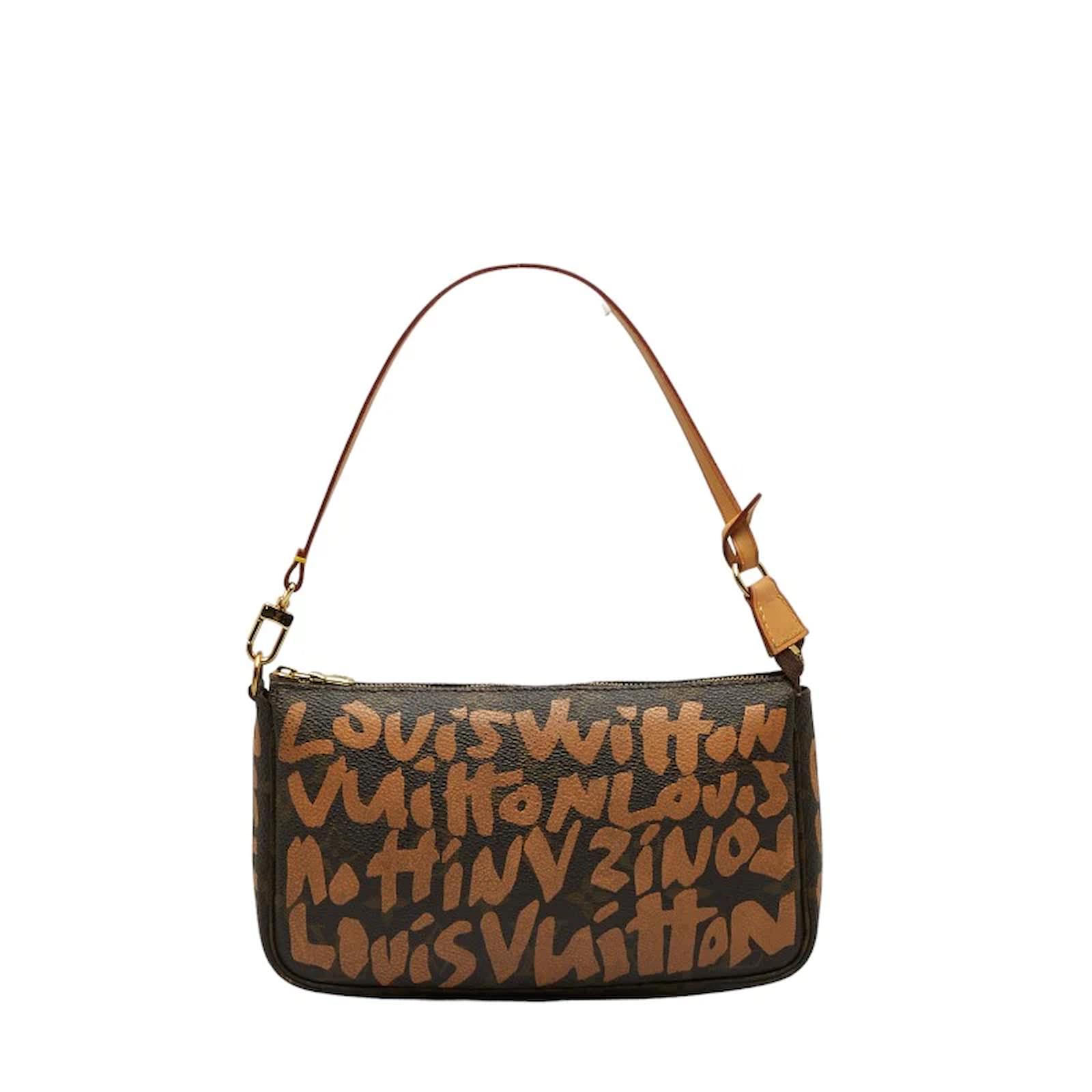 Louis Vuitton Monogram Graffiti Pochette Accessoires M92193 Brown