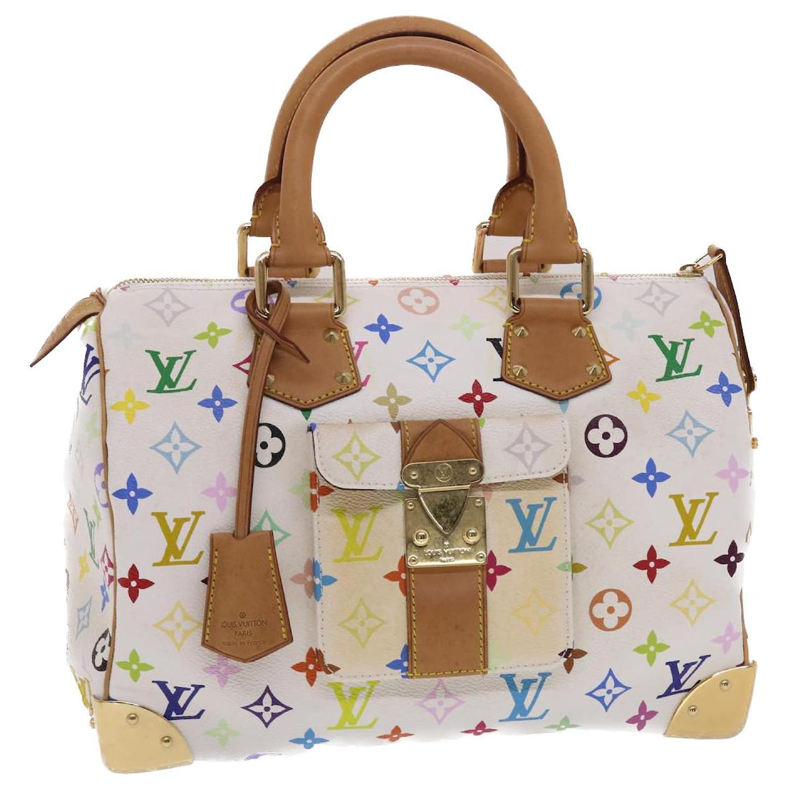 Mini sac à main multicolore Louis Vuitton blanc M92645 LV Auth