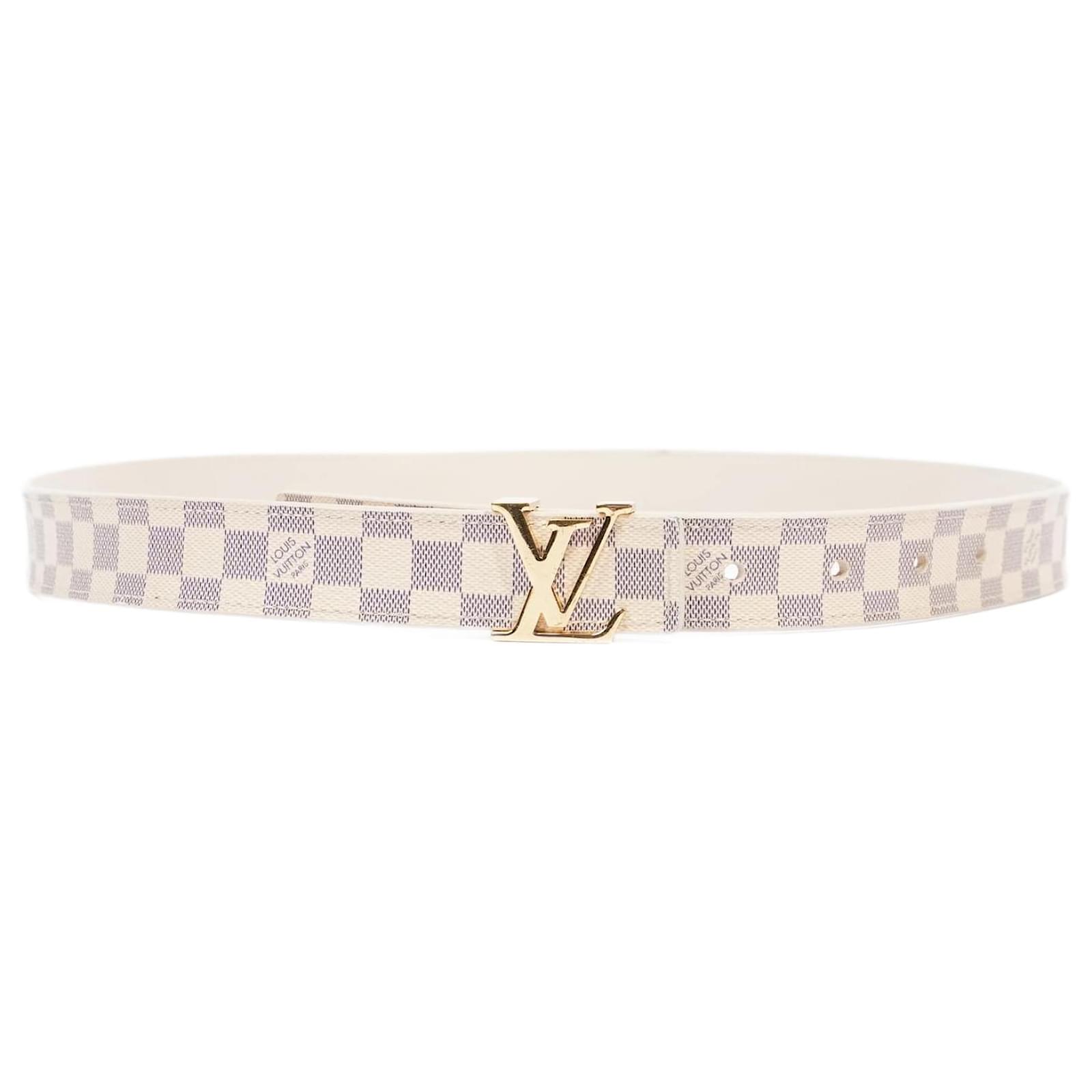 Initiales en cuir ceinture Louis Vuitton Marron taille 80 cm en