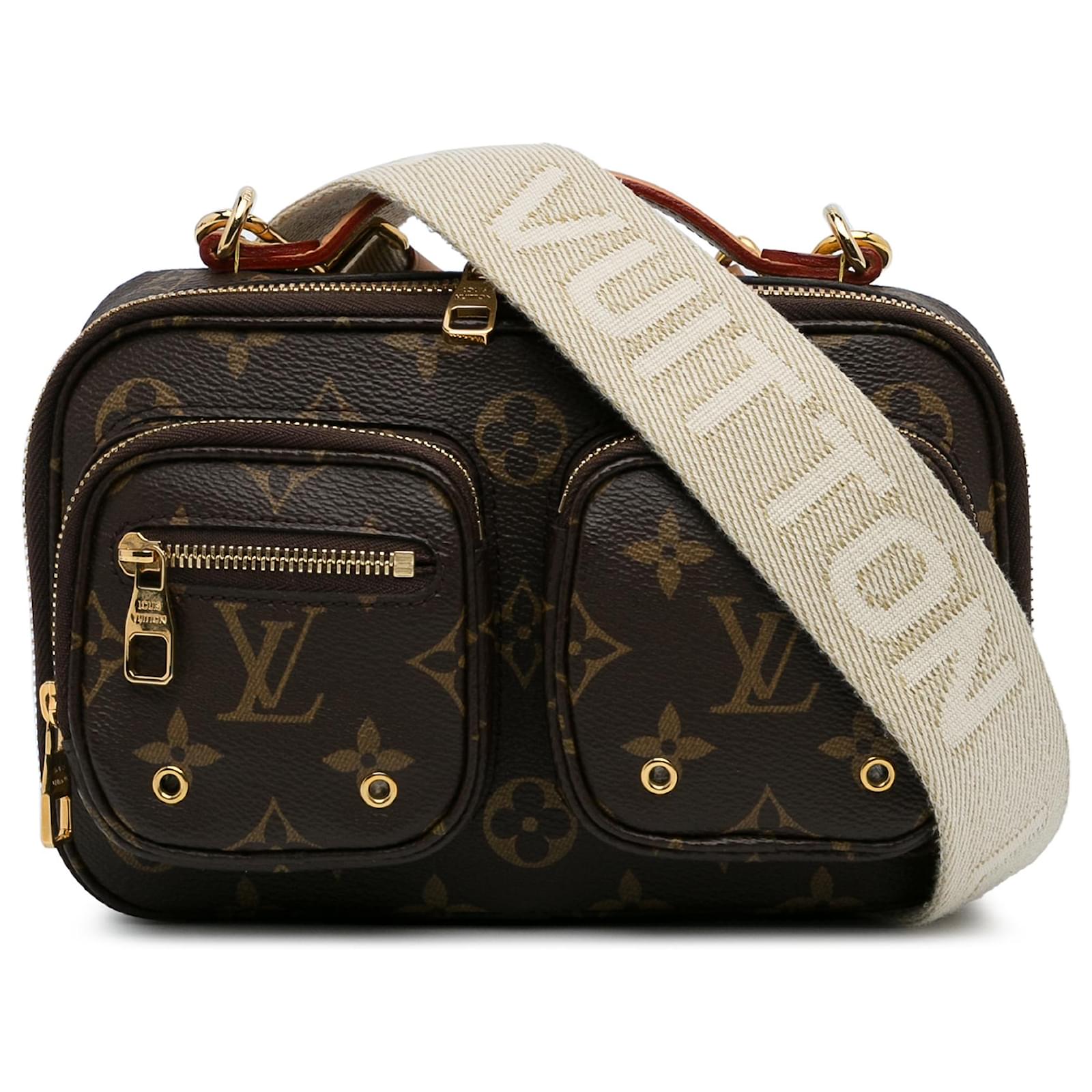 Louis Vuitton Monogram Utility Crossbody Bag Brown Cloth ref