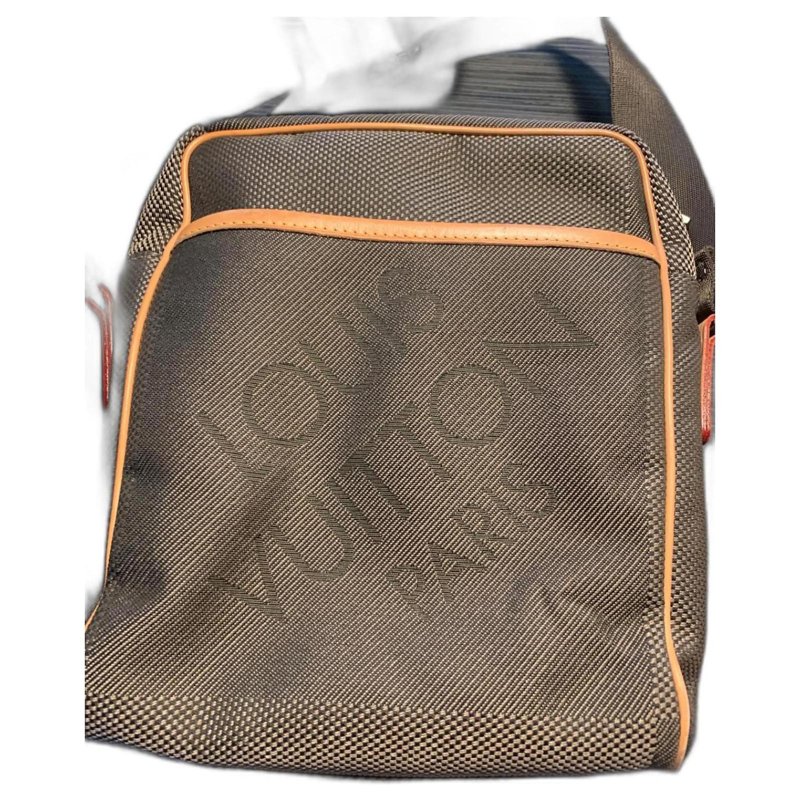 LOUIS VUITTON Giant Damier Graphite Alpha Messenger Bag Orange