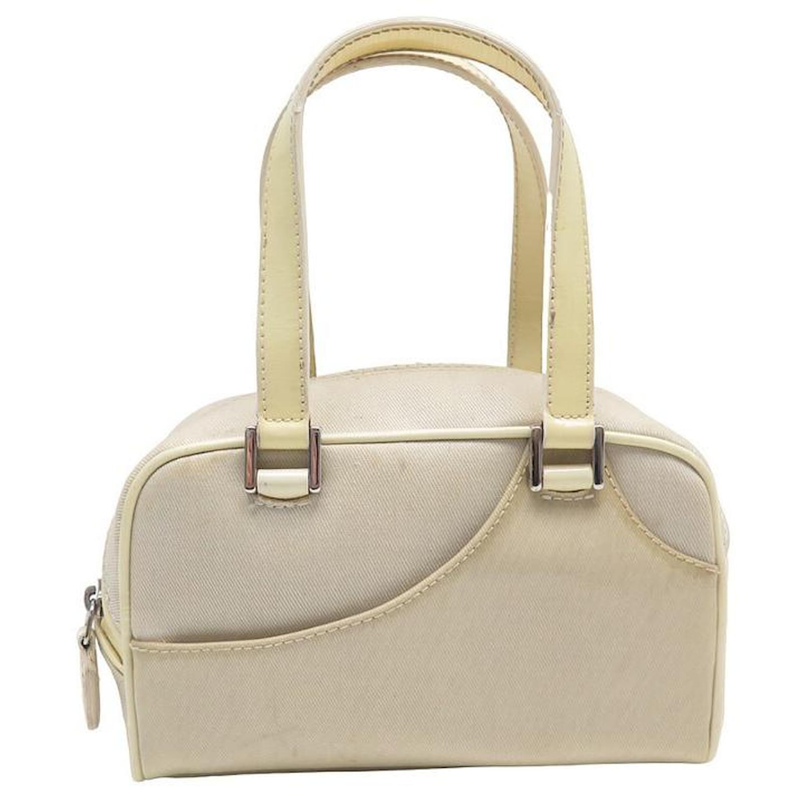 Beige patent leather handbag online