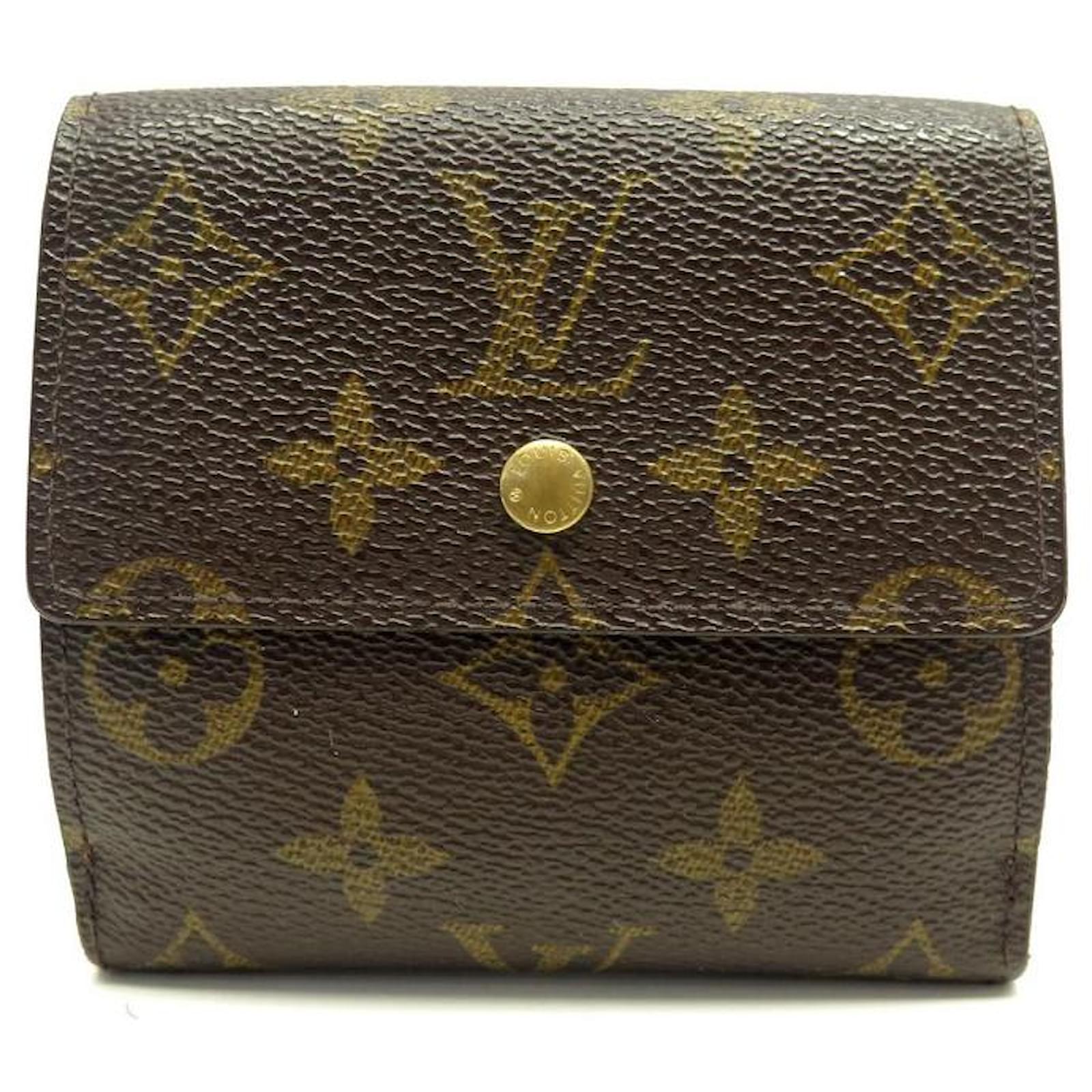 Portafoglio piccolo con monogramma marrone di Louis Vuitton Tela
