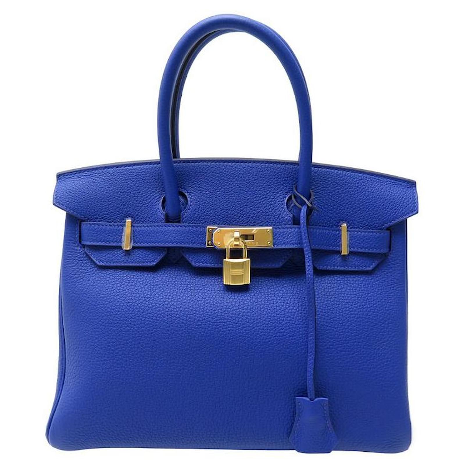 Royal Blue Leather Handbag | ShopStyle