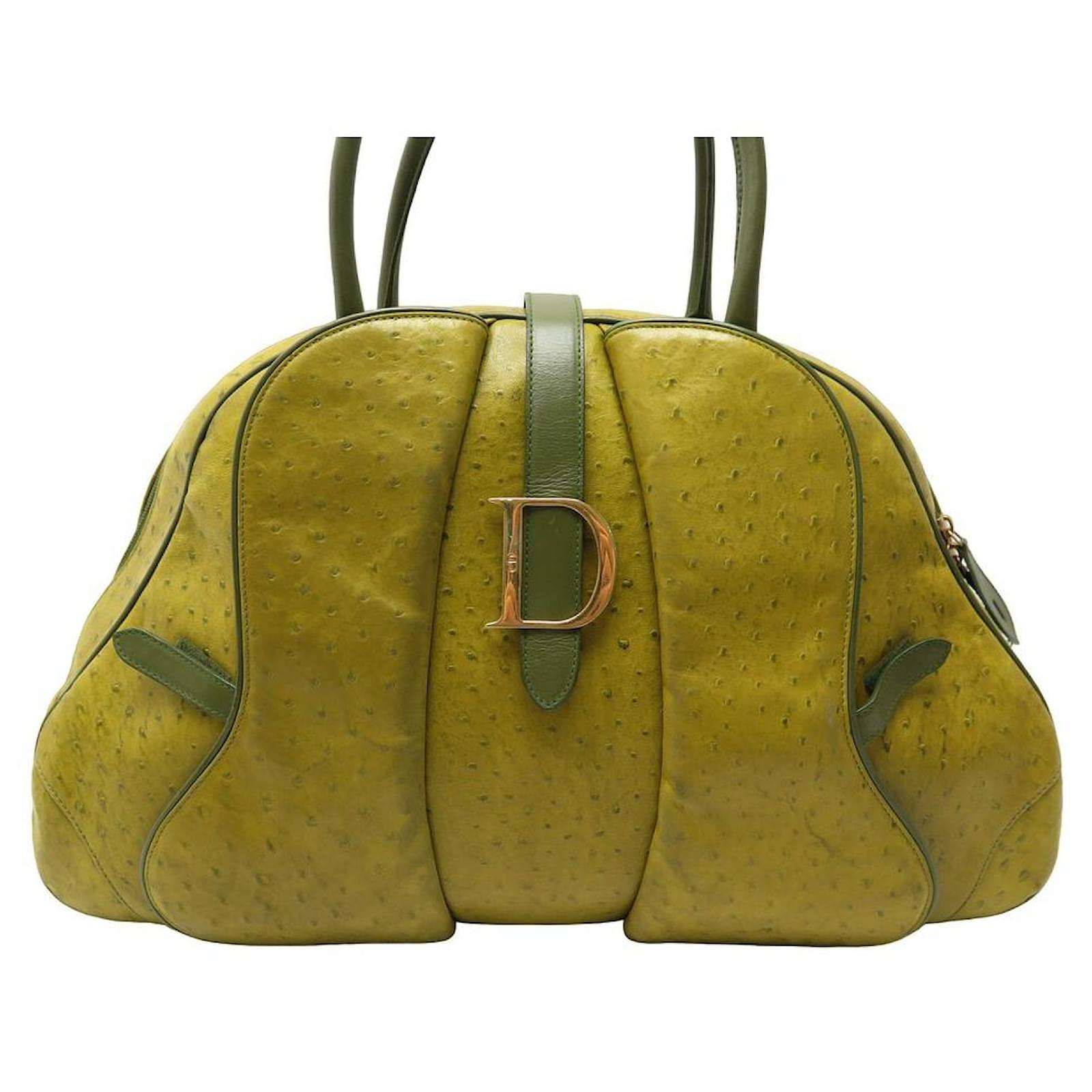 Christian dior discount ostrich saddle bag