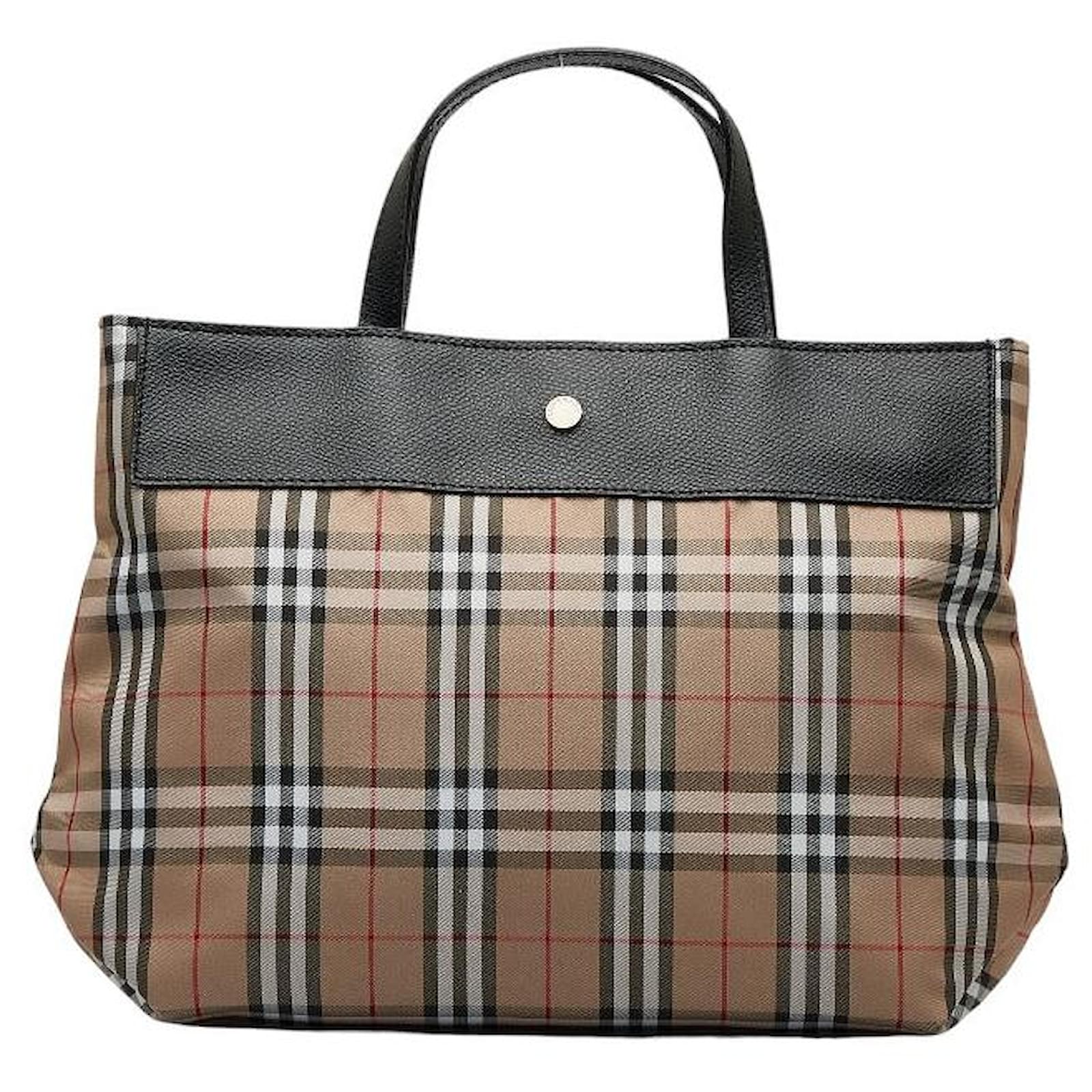 Burberry House Check Canvas Tote Bag