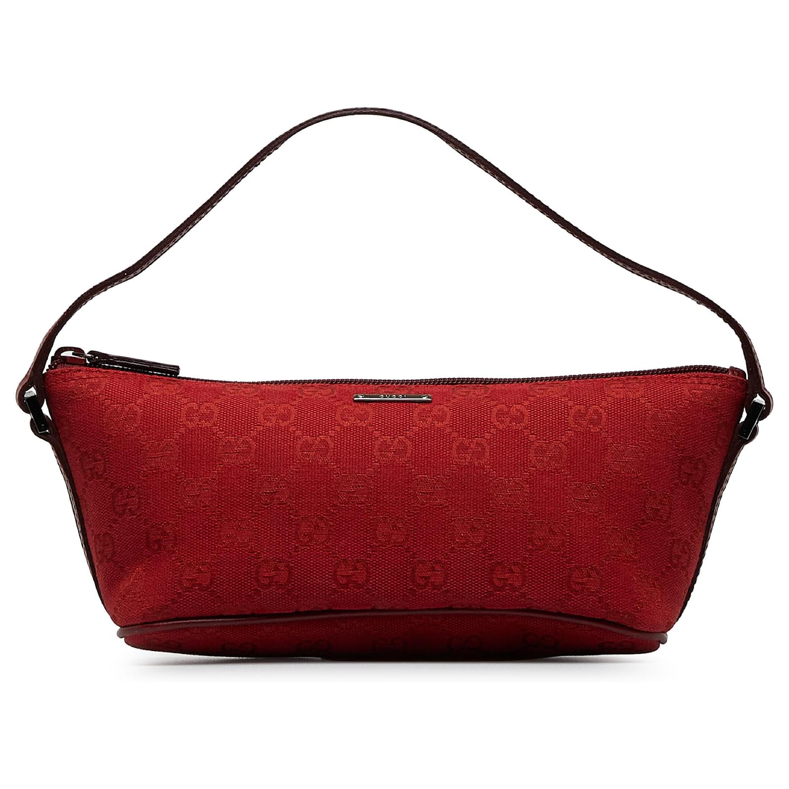 Gucci Pre-Owned GG Canvas Boat bag, Red