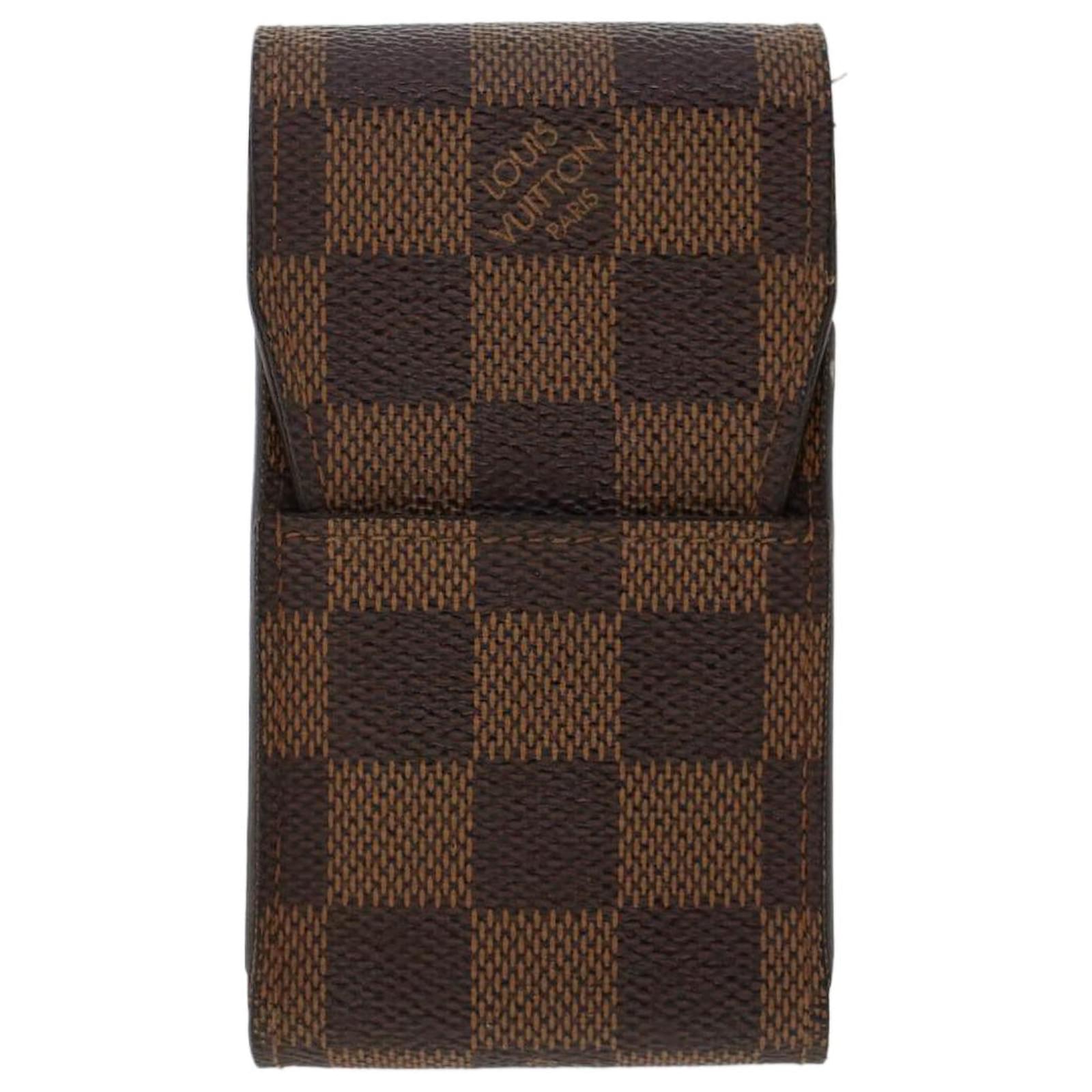 Pre-Owned Louis Vuitton Damier Cigarette Case Damier Canvas Ebene Cigarette  Case N63024 (Good) 