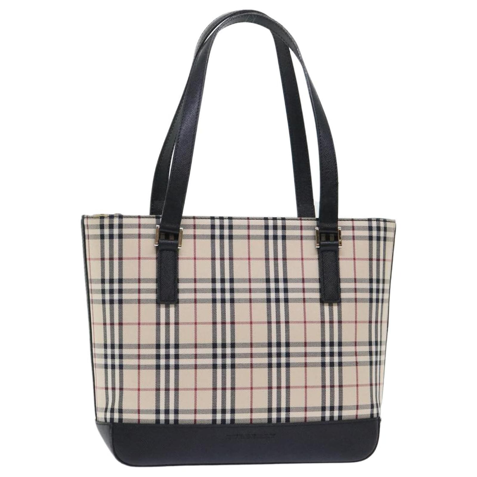 Burberry Shoulder Bag - Burberry Nova Check Bag Canvas Beige