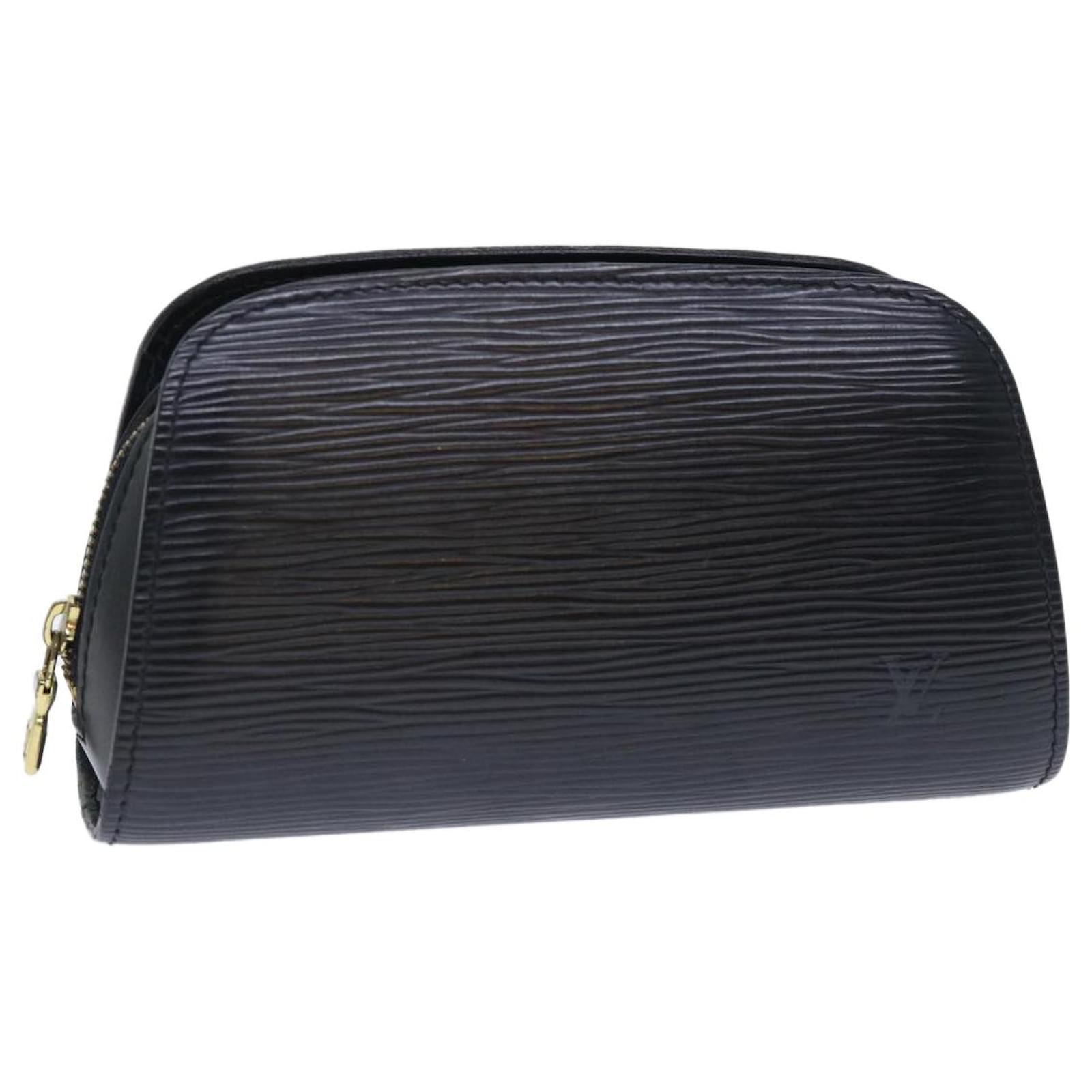 Louis Vuitton Dauphine Black Leather Clutch Bag (Pre-Owned)