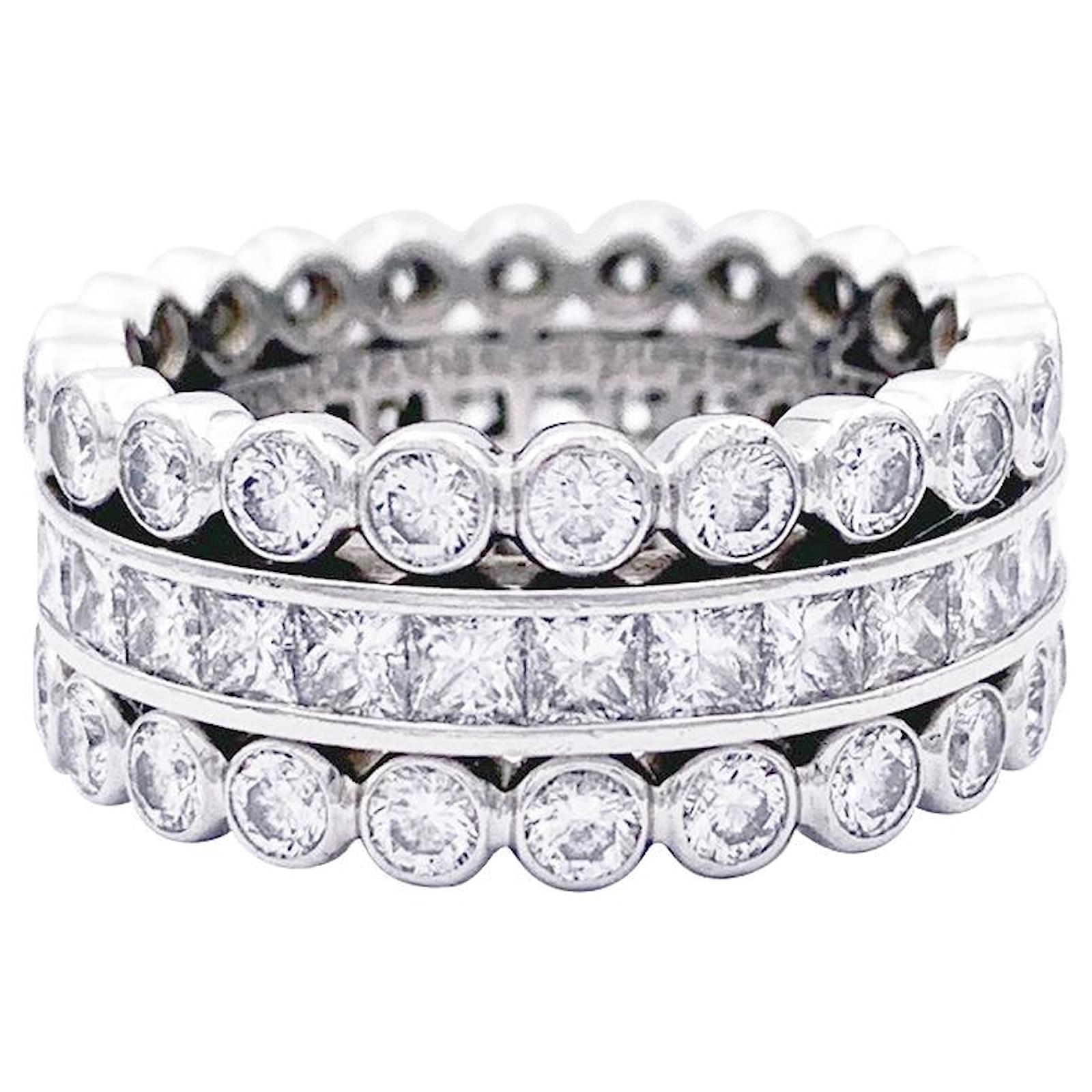 Anillo de cartier Platino diamantes. ref.1035000 Joli Closet