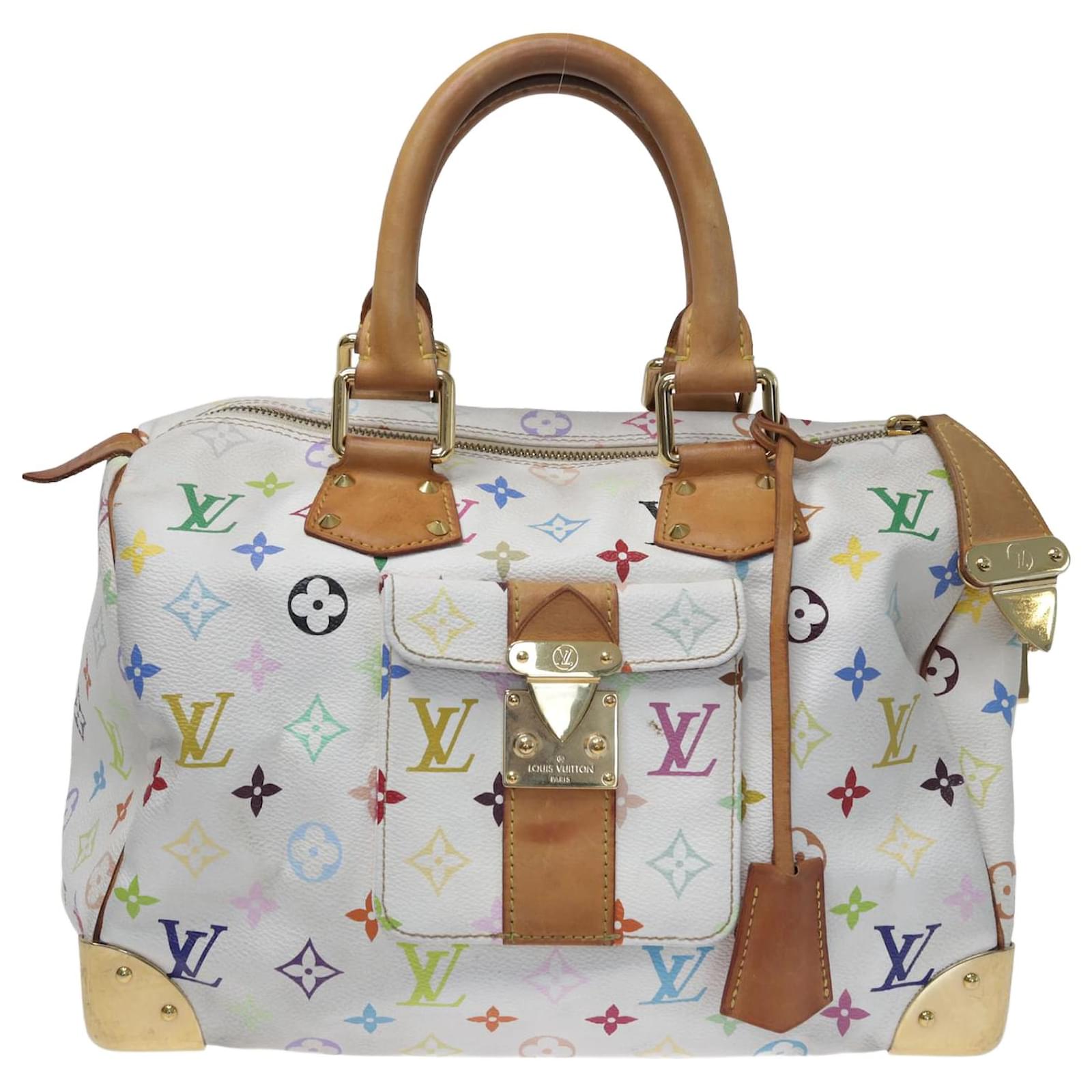 Louis Vuitton white/Multicolor Monogram Speedy 30 bag Multiple