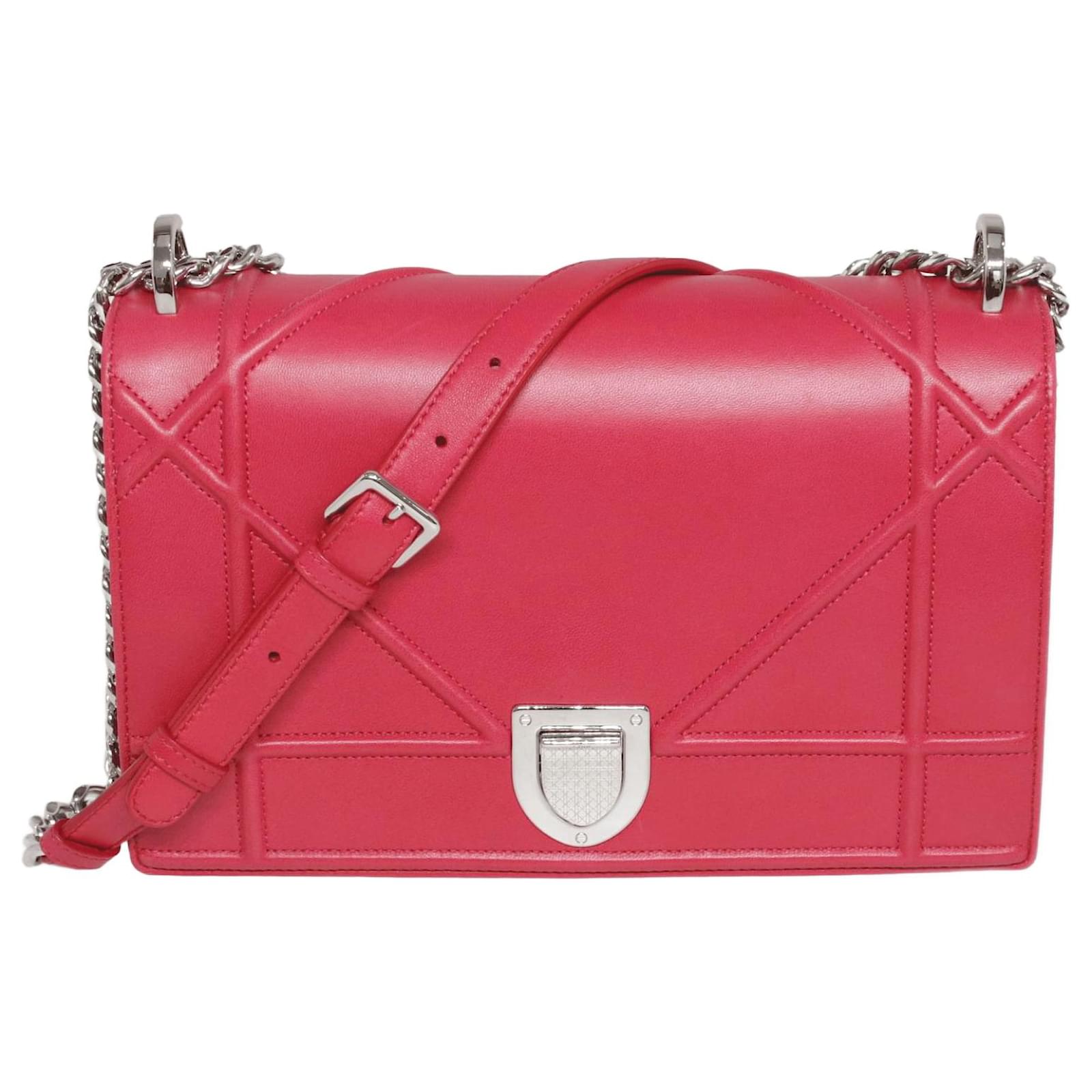 Christian Dior Pink Medium Diorama Flap Bag Leather ref.1035535 - Joli  Closet