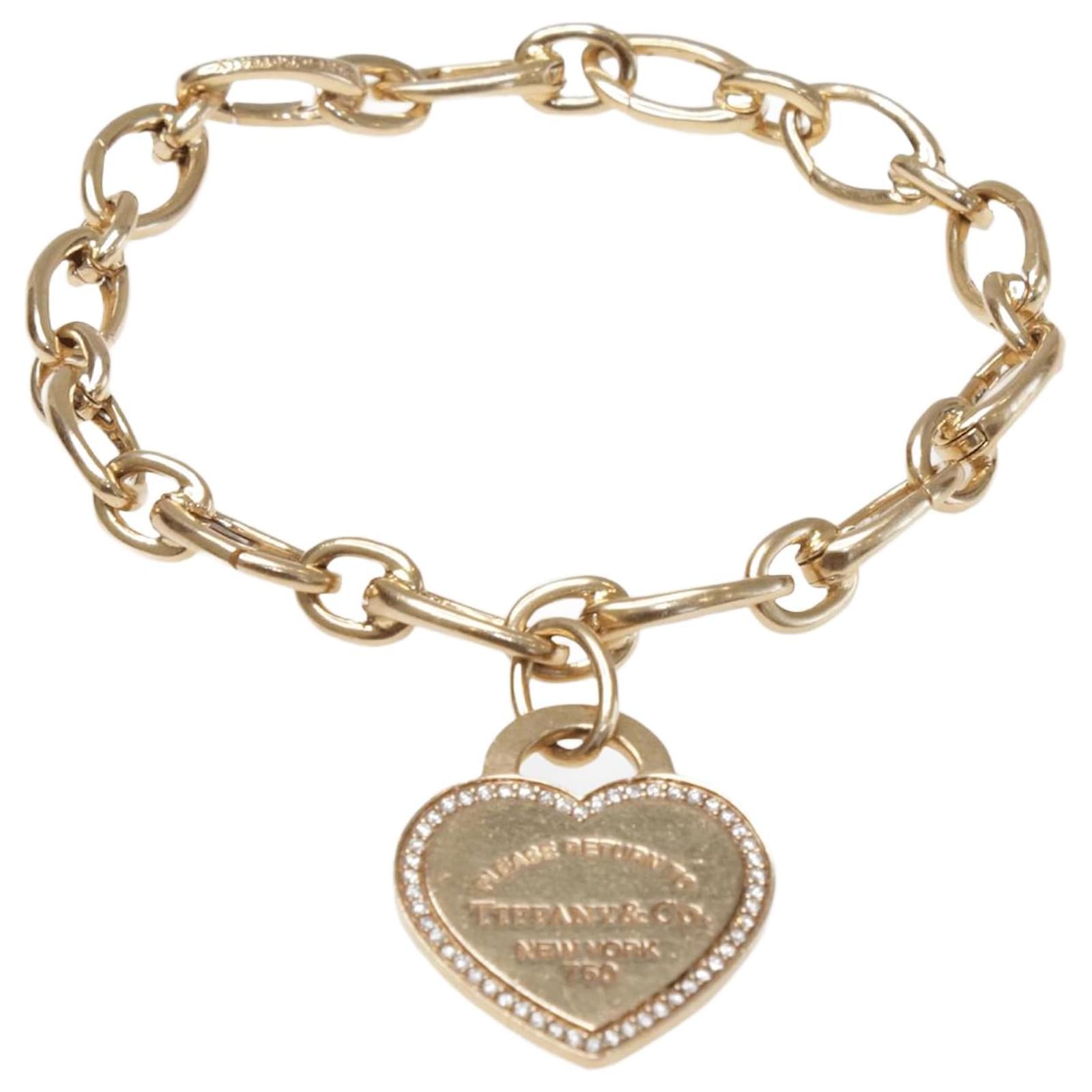 Tiffany & Co. Sterling Silver Estate Bean Heart Charm Bracelet – Long's  Jewelers