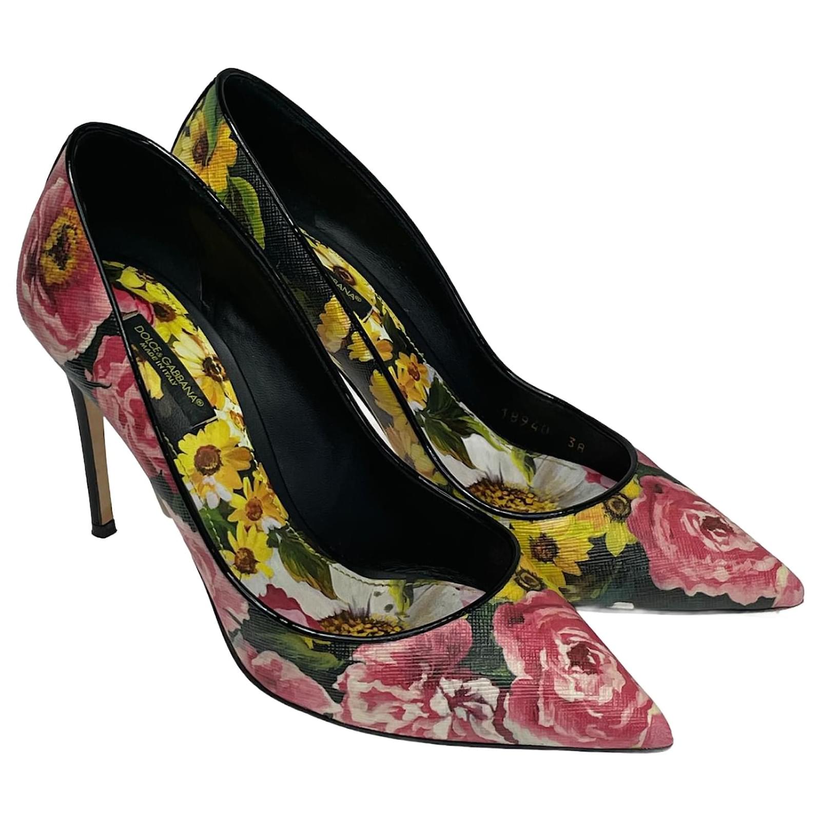 Dolce & Gabbana Multicolor Floral Print Pumps Multiple