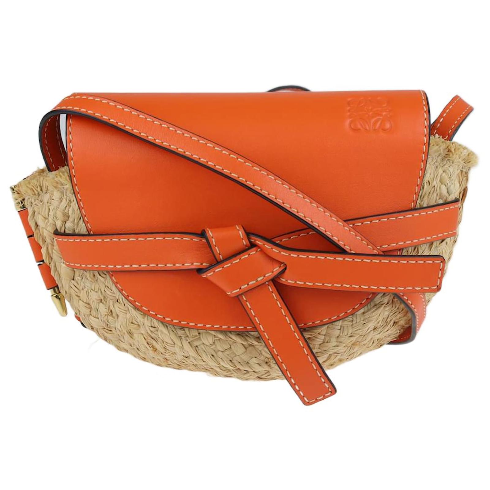 Orange Loewe Mini Gate Crossbody Bag