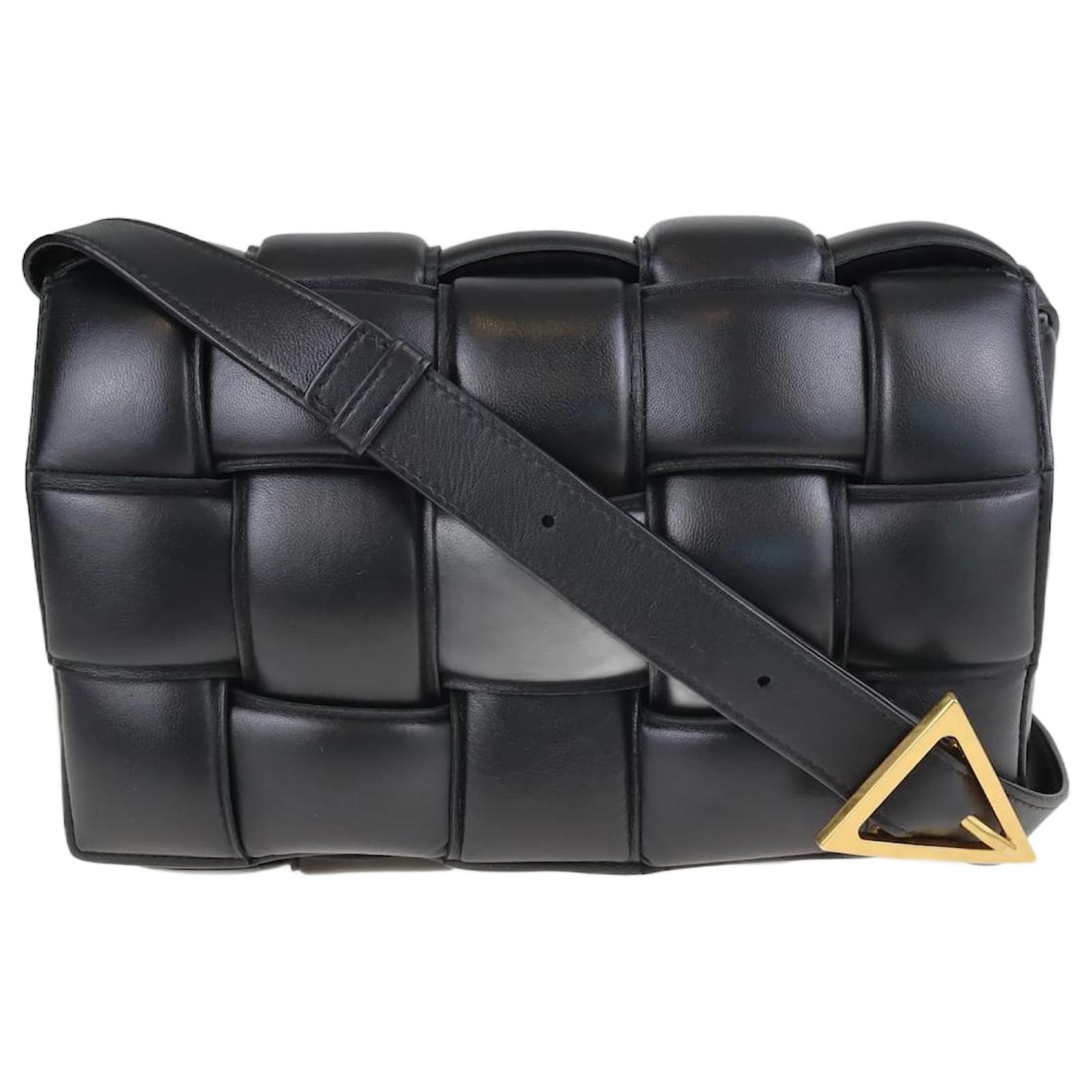 Bottega Veneta Black Padded Cassette Small Crossbody Bag Leather