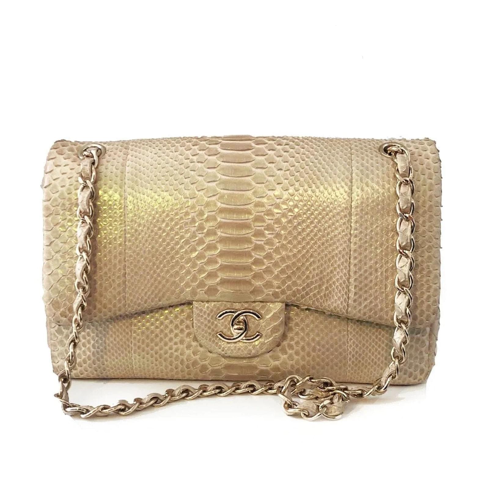 Chanel Black Python Exotic Leather Classic Mini Rectangular Flap Bag