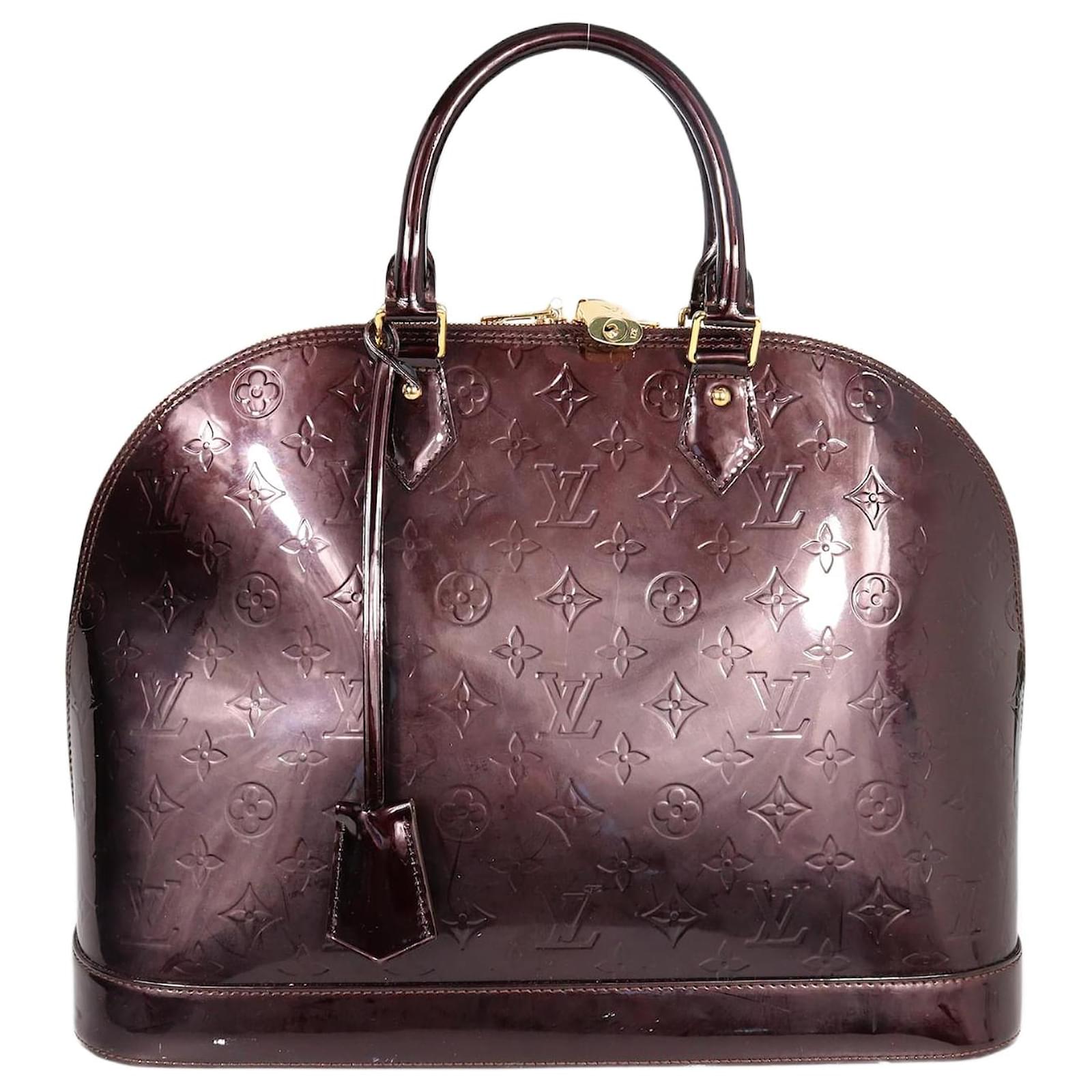 Louis Vuitton Burgundy Vernis Alma GM Bag Dark red Leather ref.1035996 -  Joli Closet