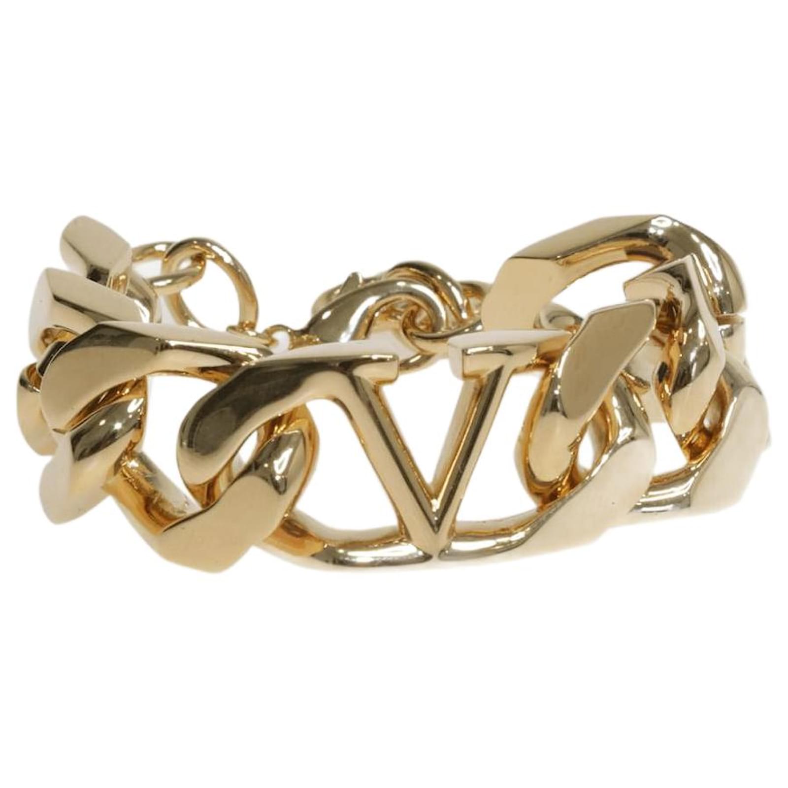 V Logo Chain Bracelet in Gold - Valentino