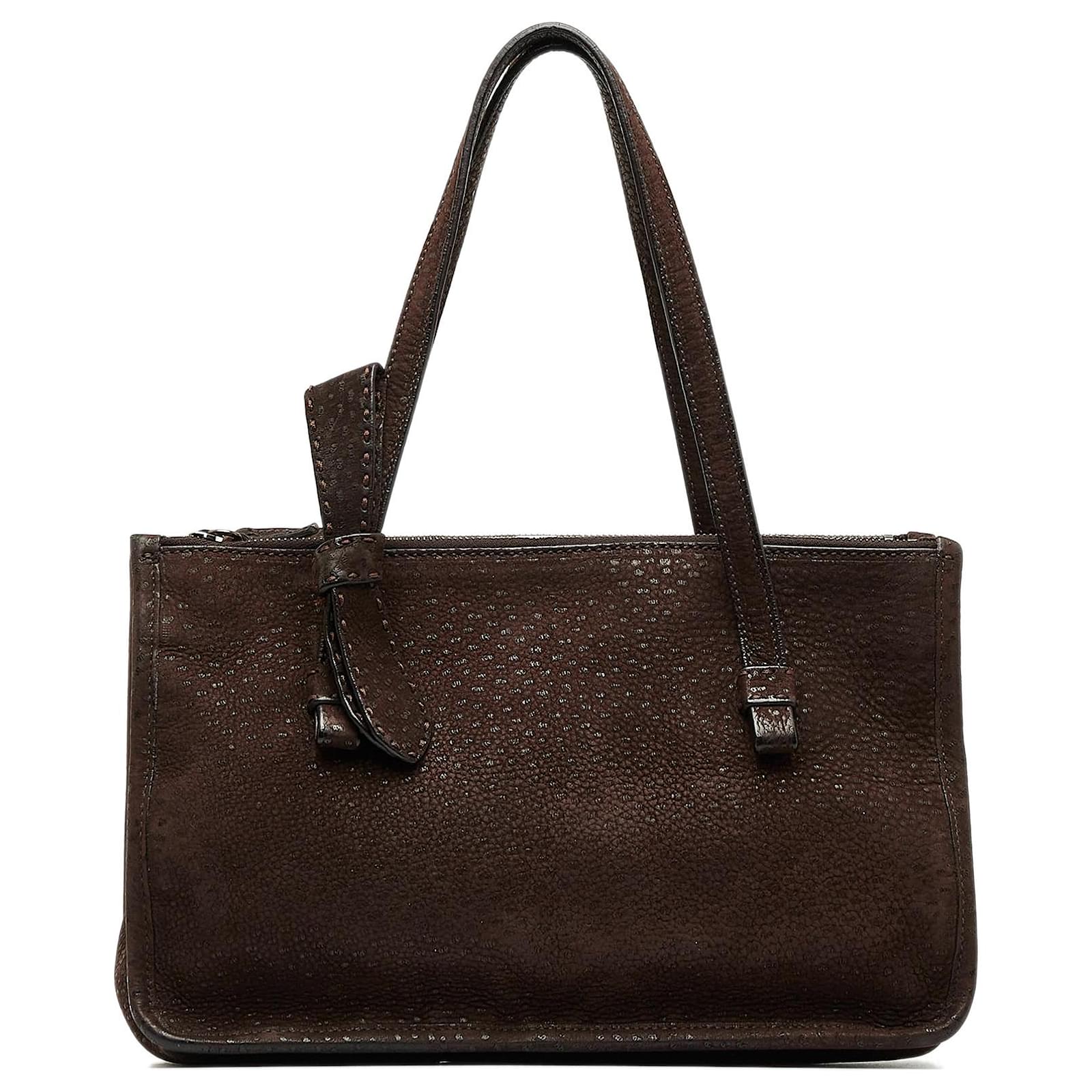 Sac top nubuck marron