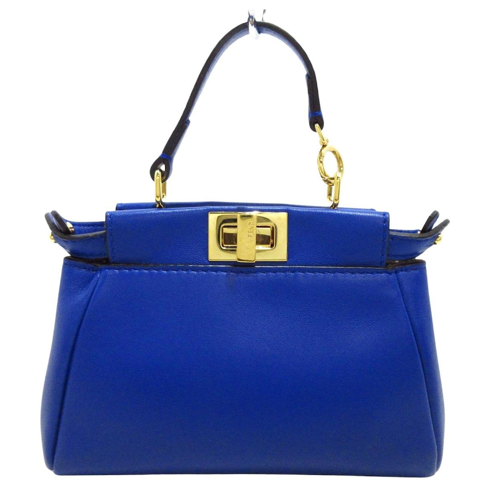 Fendi Peekaboo Blue Leather ref.1036952 - Joli Closet