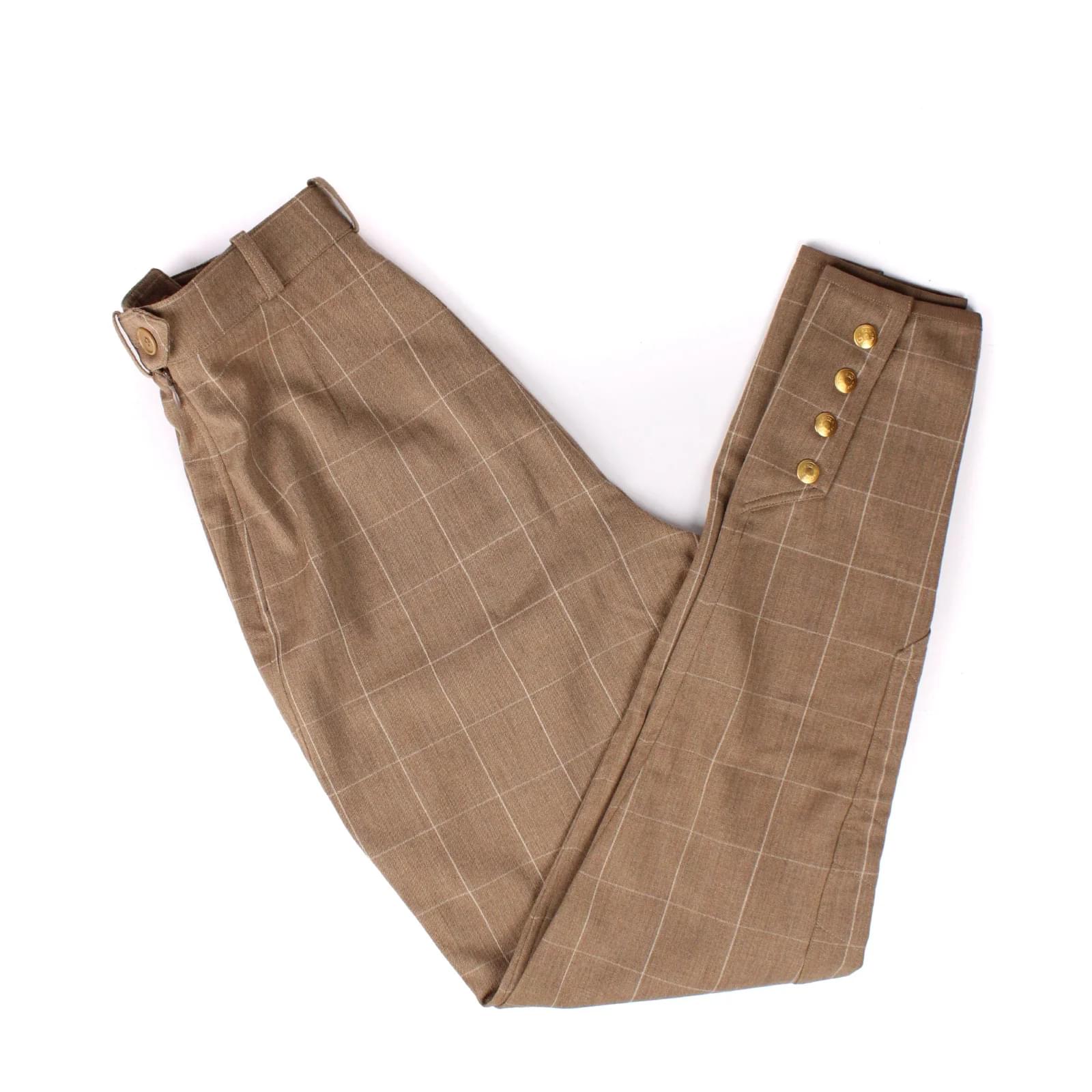Hermès trousers Brown Wool ref.1037408 - Joli Closet