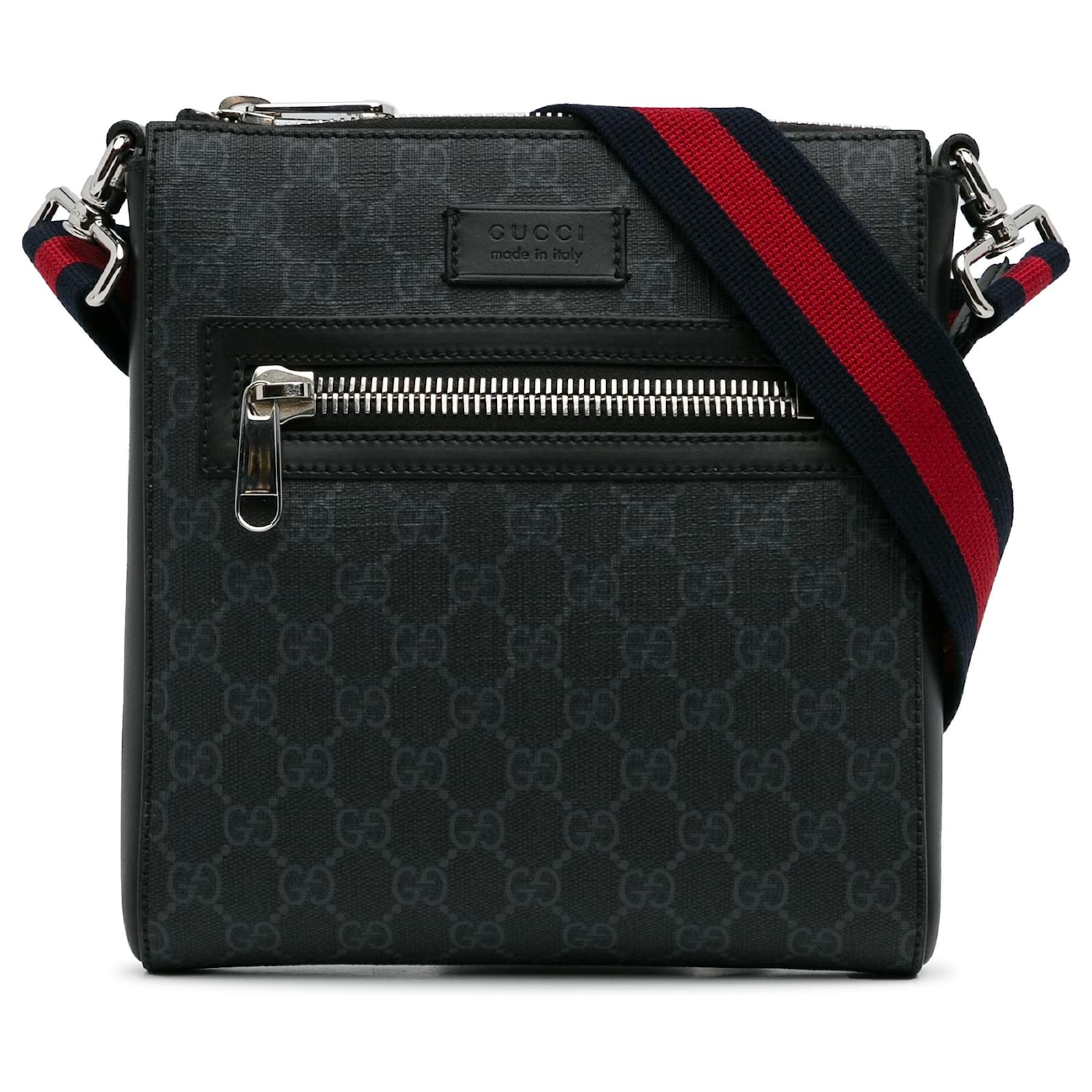 Gucci Black Small GG Supreme Messenger Bag Cloth Cloth ref.1038341