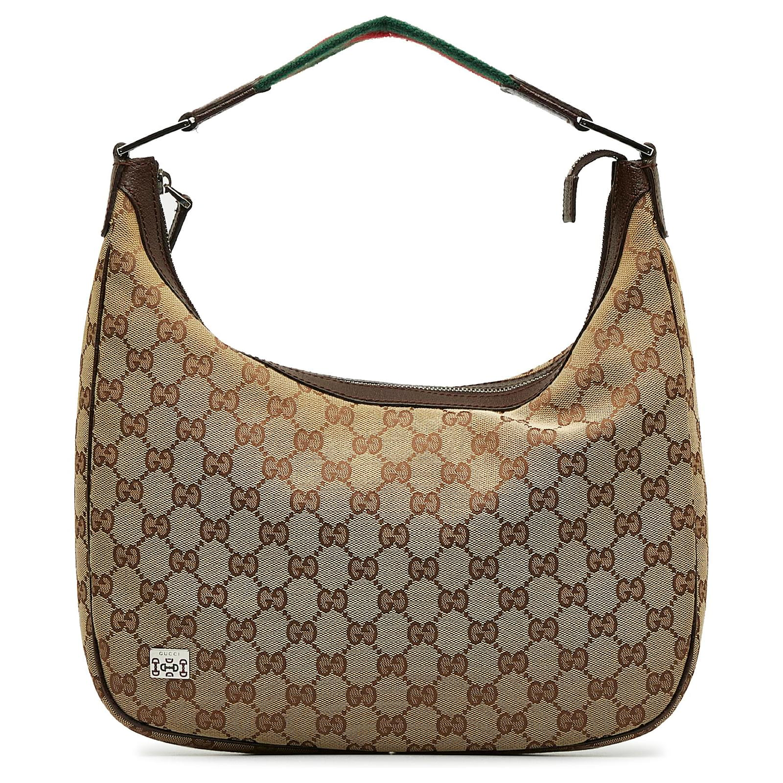 Gucci - GG Canvas Vintage Web Medium Hobo Shoulder Bag